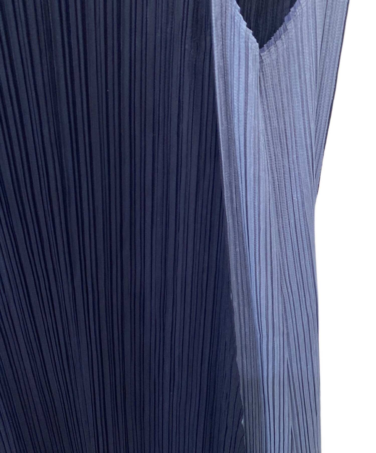 PLEATS PLEASEノースリーブ ロングワンピース ネイビー 中古・古着通販】PLEATS PLEASE (プリーツプリーズ) プリーツ
