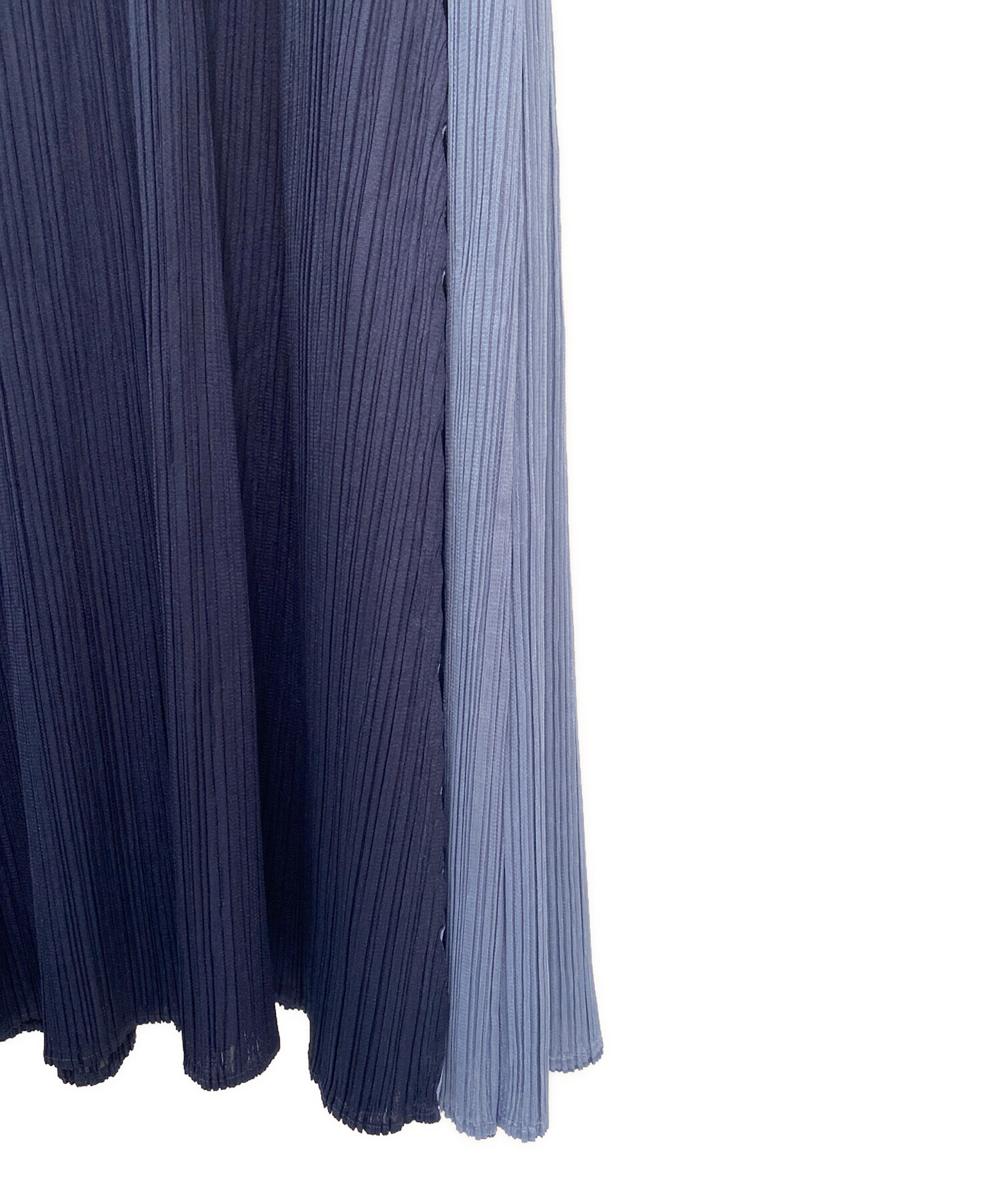 PLEATS PLEASEノースリーブ ロングワンピース ネイビー 中古・古着通販】PLEATS PLEASE (プリーツプリーズ) プリーツ