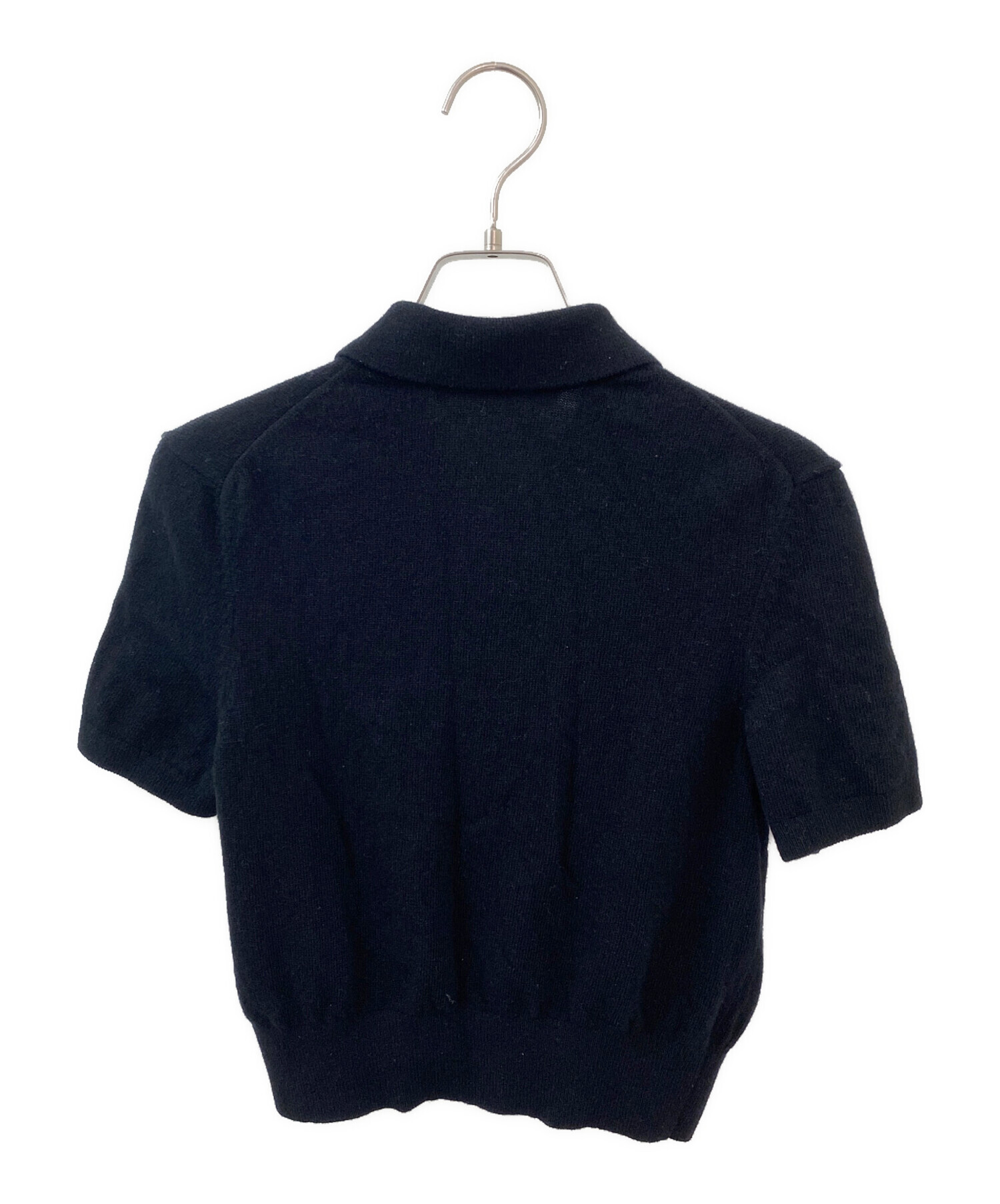 ALEXANDER WANG ポロシャツ カーディガン ブラックXS タグ付き 中古・古着通販】ALEXANDER WANG (アレキサンダー・ワン) ロゴ入り