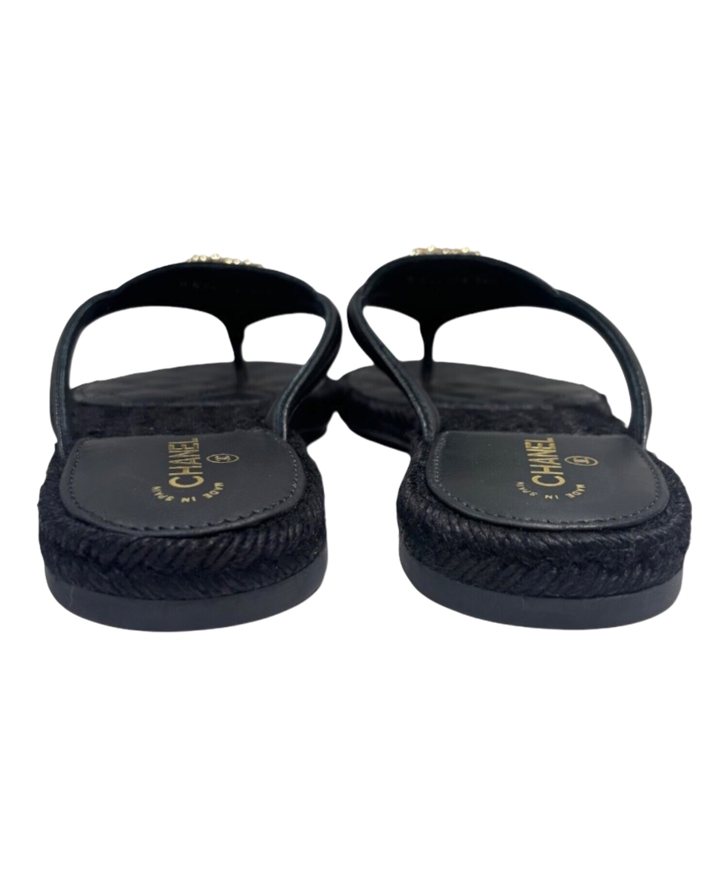 中古・古着通販】CHANEL (シャネル) ビーチサンダル ブラック サイズ