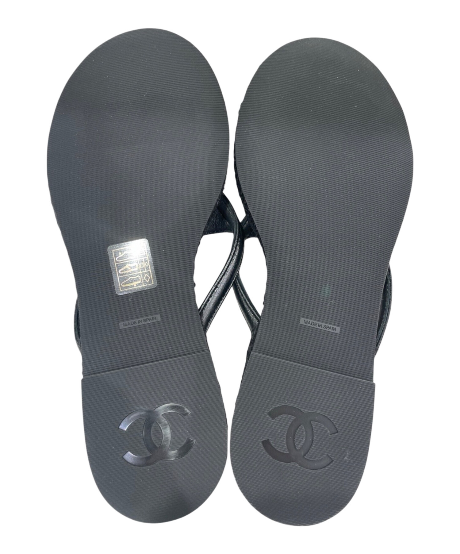 中古・古着通販】CHANEL (シャネル) ビーチサンダル ブラック サイズ
