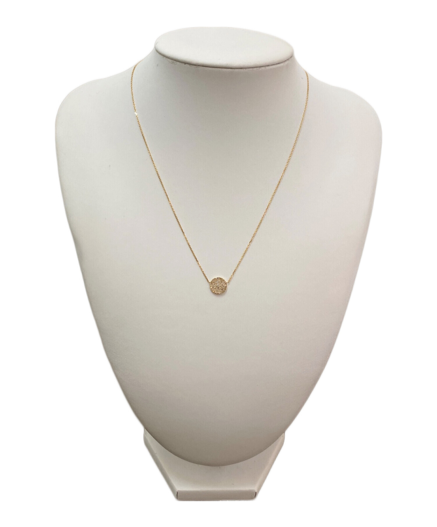 【値下げ不可】agate k18 ネックレストップ　テーパーダイヤ 中古・古着通販】agete (アガット) K18ダイヤモンドネックレス