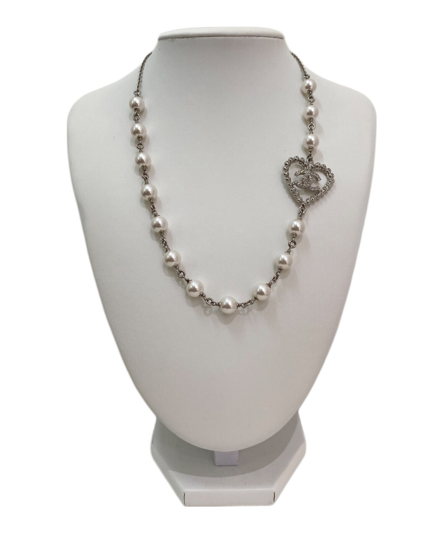中古・古着通販】CHANEL (シャネル) ココマークハートネックレス