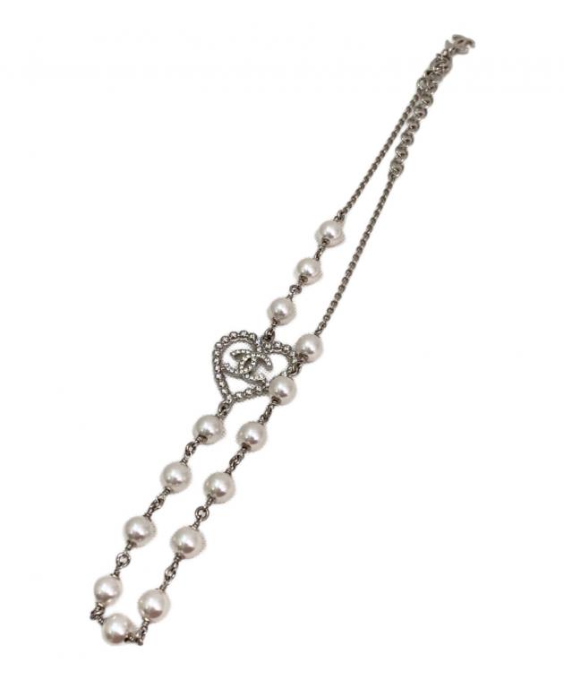 中古・古着通販】CHANEL (シャネル) ココマークハートネックレス