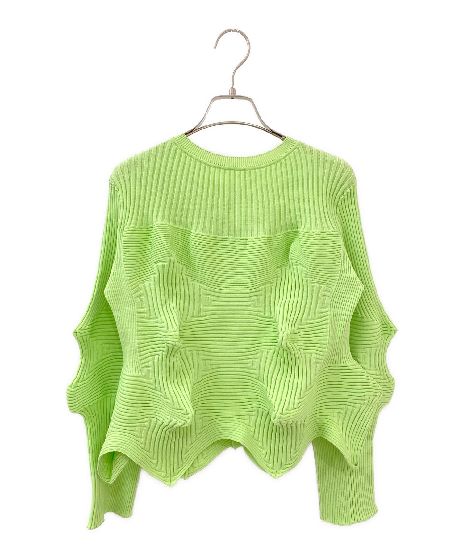 中古・古着通販】ISSEY MIYAKE (イッセイミヤケ) カーディガン 黄緑