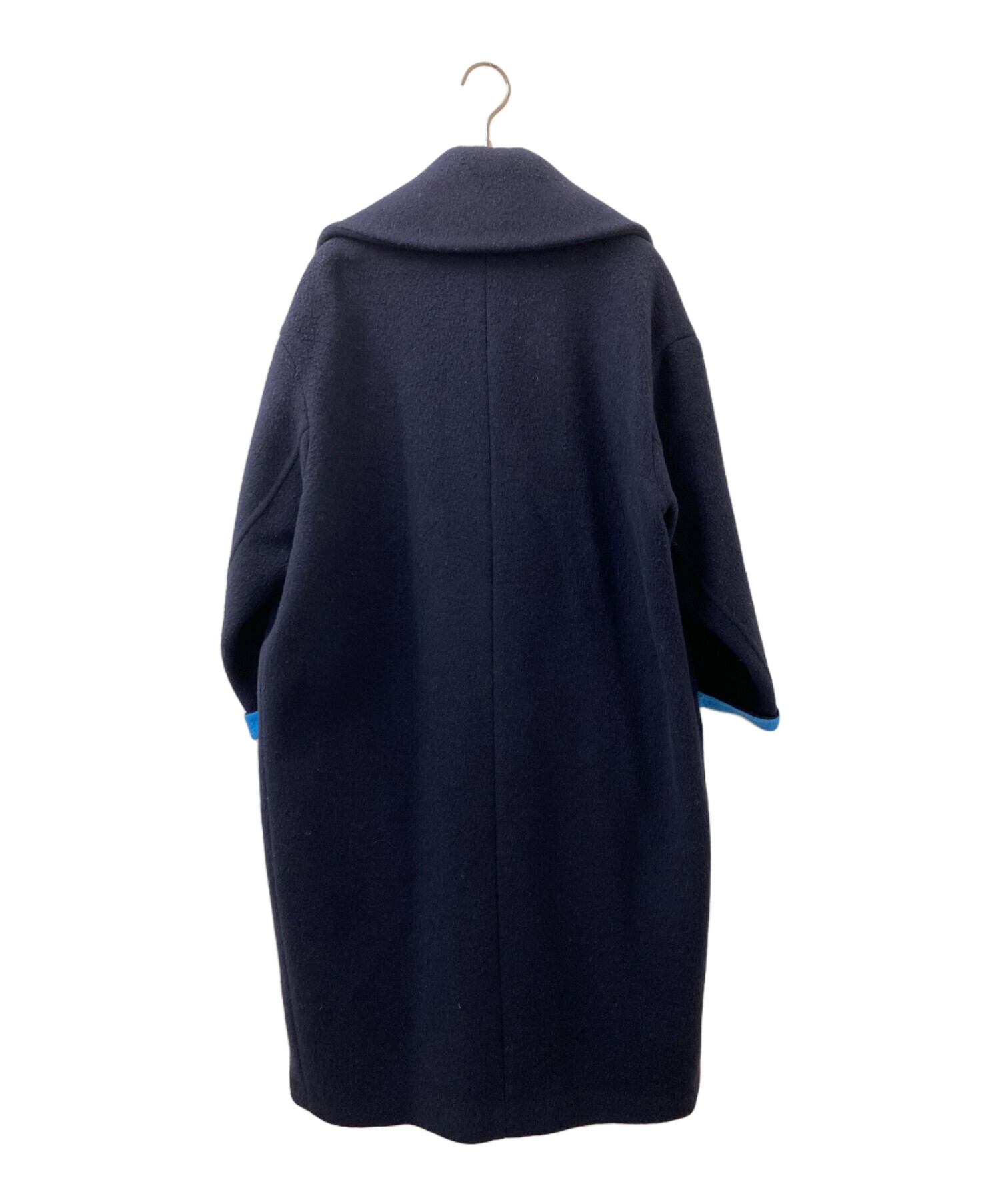 ENFÖLD ネイビー ウールコート 38号 中古・古着通販】ENFOLD (エンフォルド) ウールリバーチェスターコート