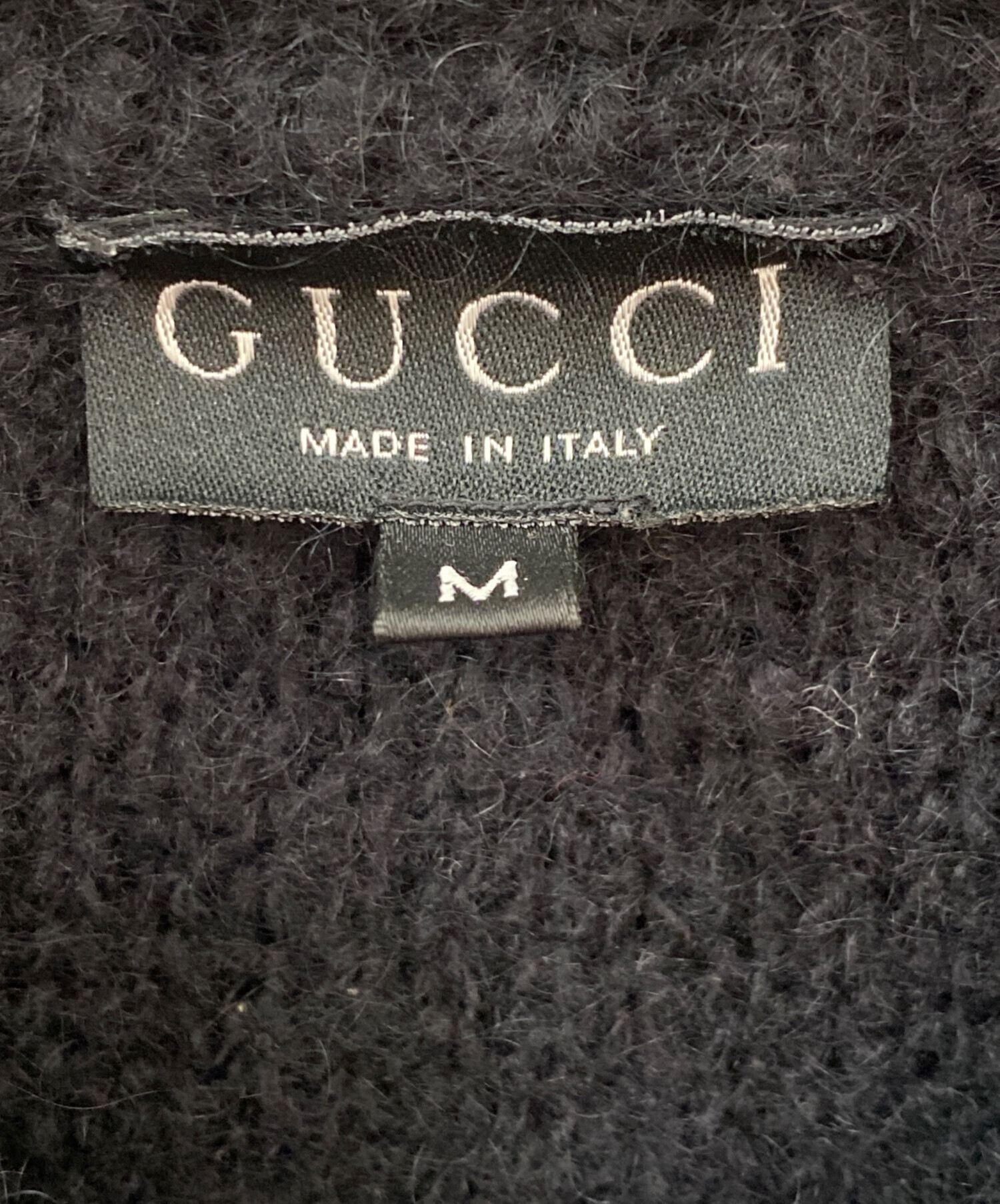 中古・古着通販】GUCCI (グッチ) ニットカーディガン ブラック サイズ