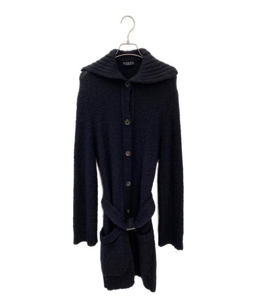 中古・古着通販】GUCCI (グッチ) ニットカーディガン ブラック サイズ