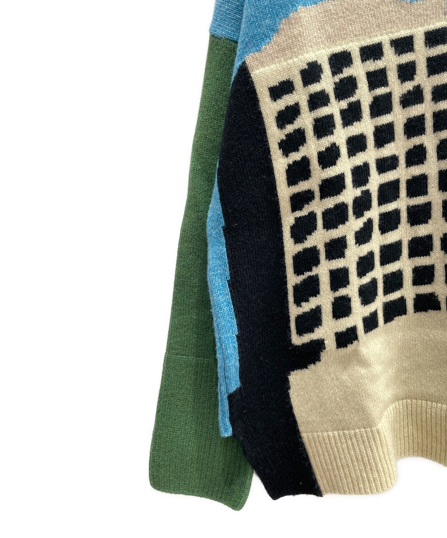 中古・古着通販】LOEWE (ロエベ) アシンメトリーVネックニット スカイ