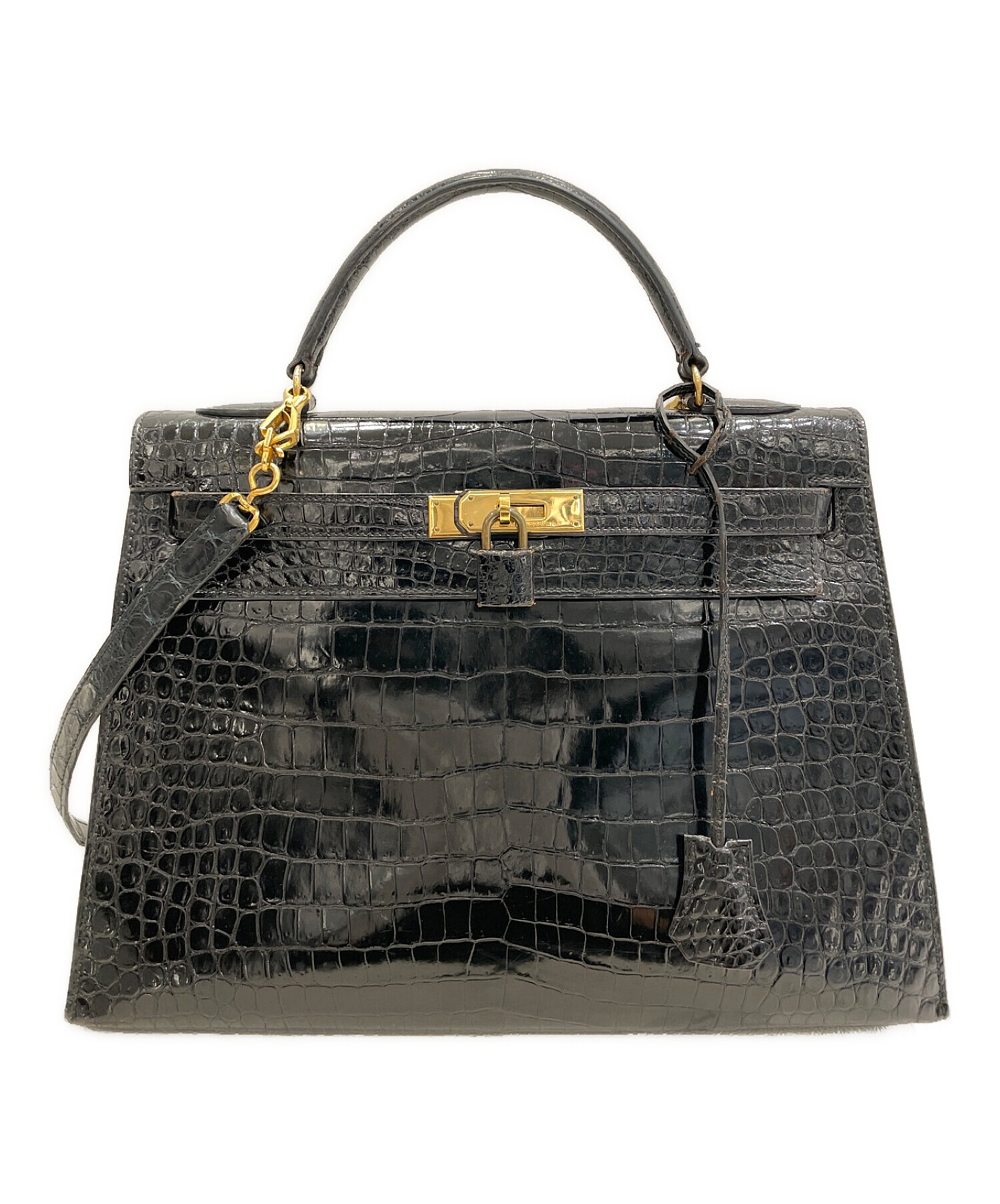 中古・古着通販】HERMES (エルメス) ケリー32 ブラック サイズ:32 