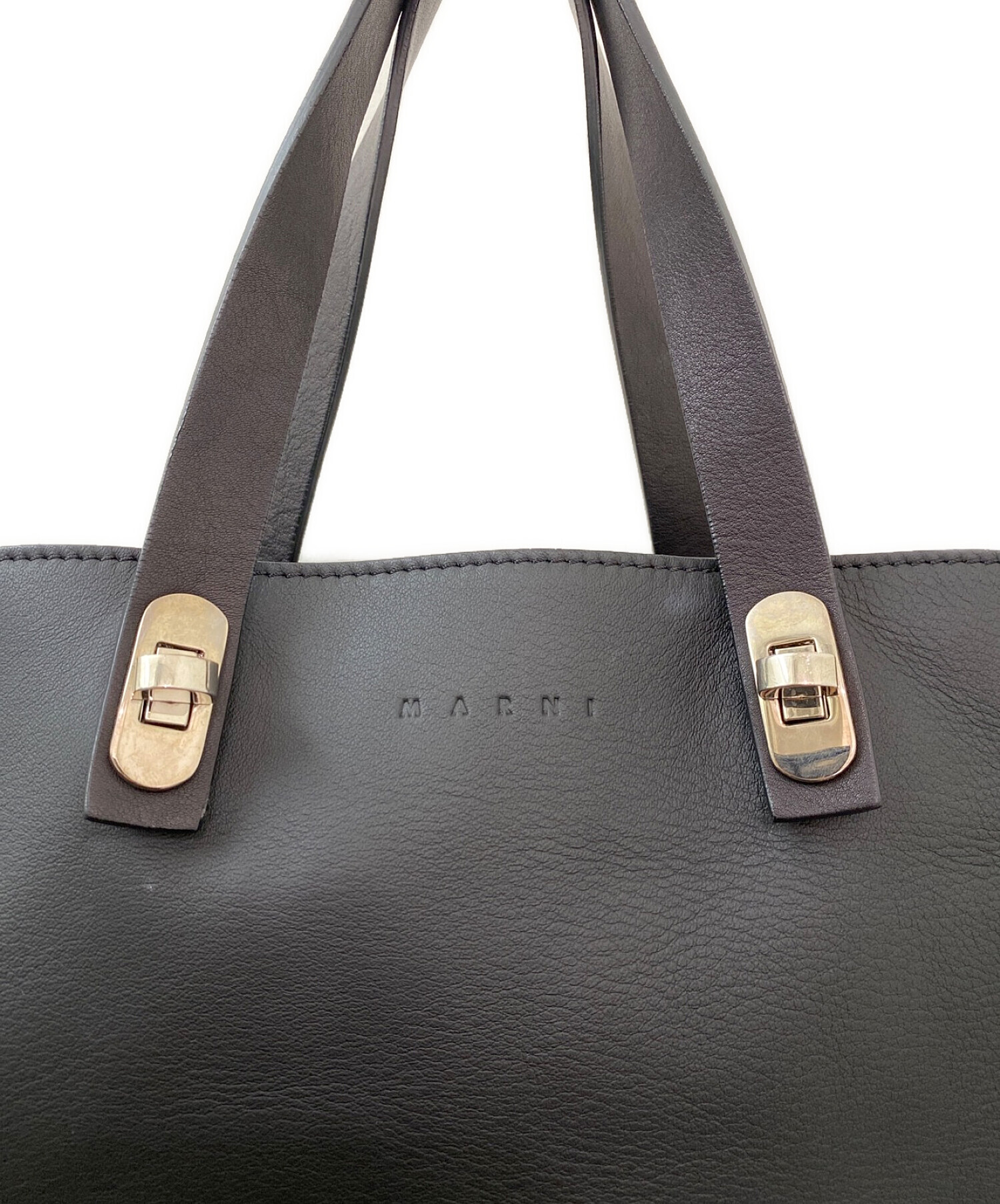 中古・古着通販】MARNI (マルニ) バイカラーレザートートバッグ 