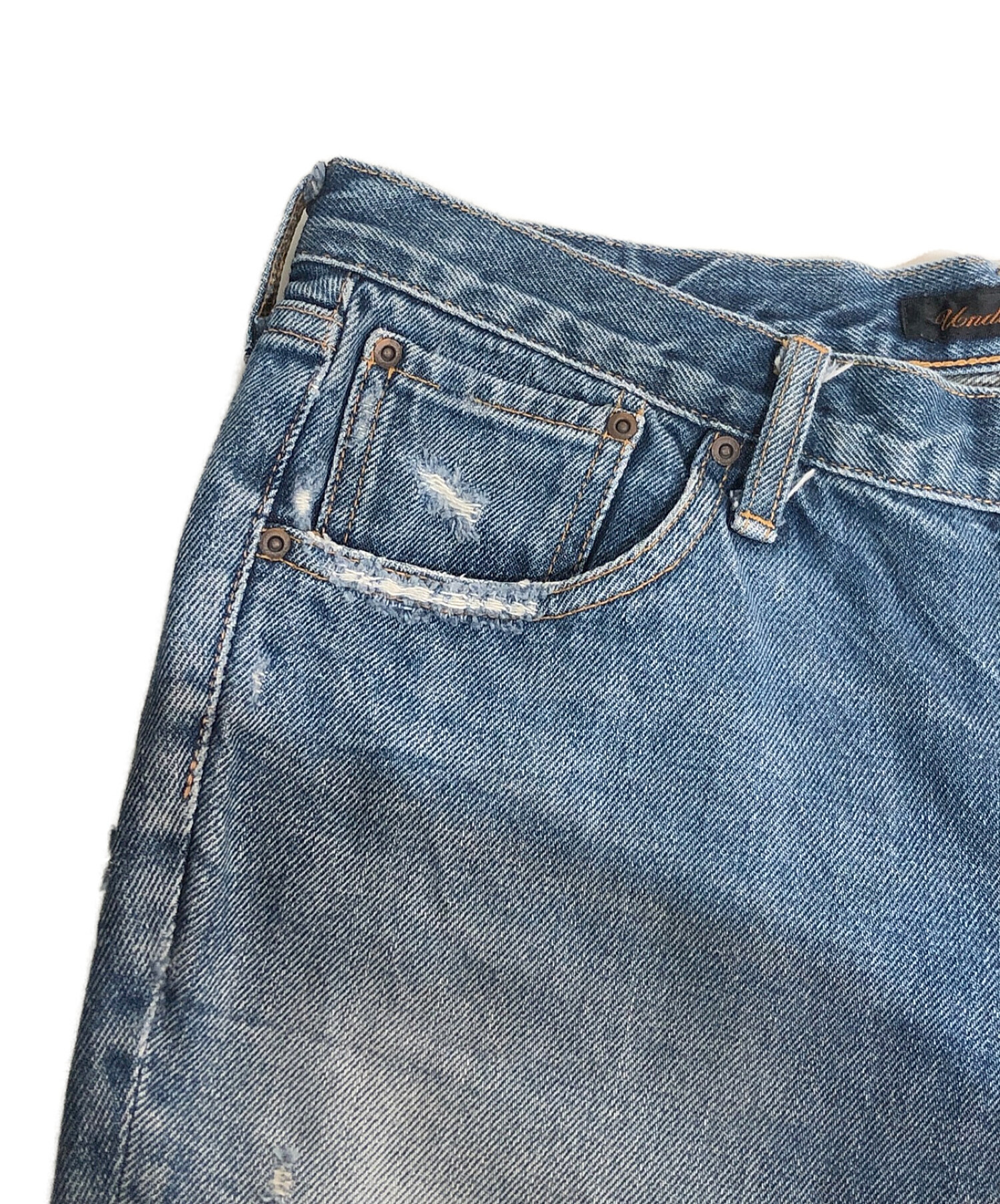 UNDERCOVER デニムパンツ サイズ3 中古・古着通販】UNDERCOVER (アンダーカバー) サンダー刺繍クラシック