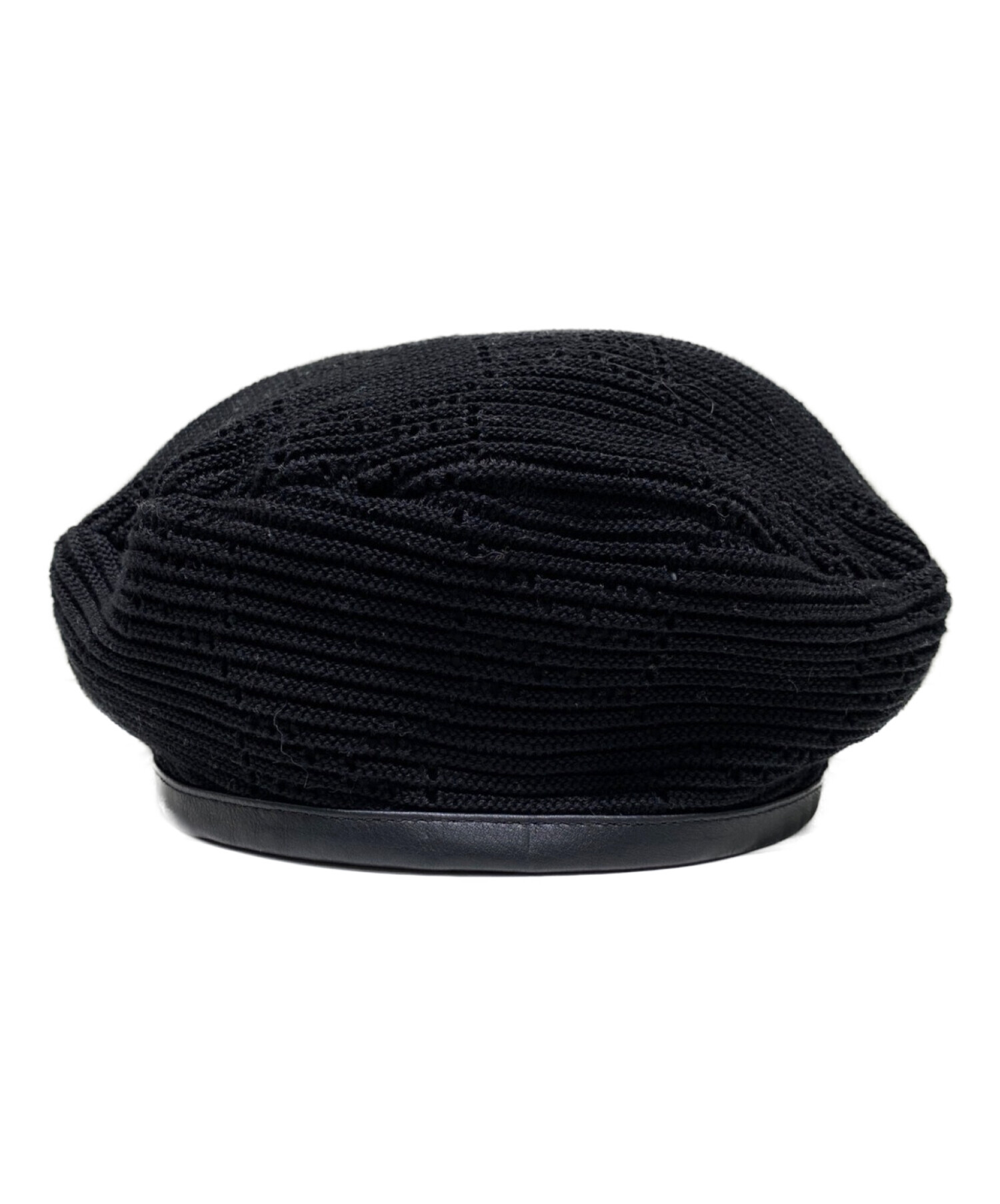 【未使用品】GUCCI グッチ ベレー帽 希少デザイン 箱付き レディース S グッチ GUCCI ベレー帽 ブラック レディース その他ファッション