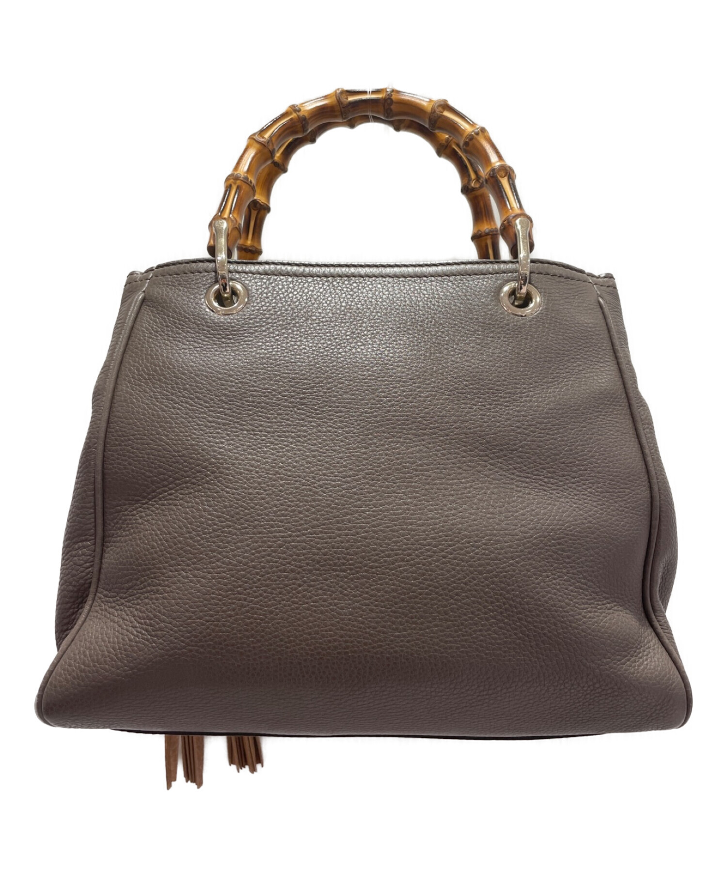 中古・古着通販】GUCCI (グッチ) バンブーショッパー グレージュ 