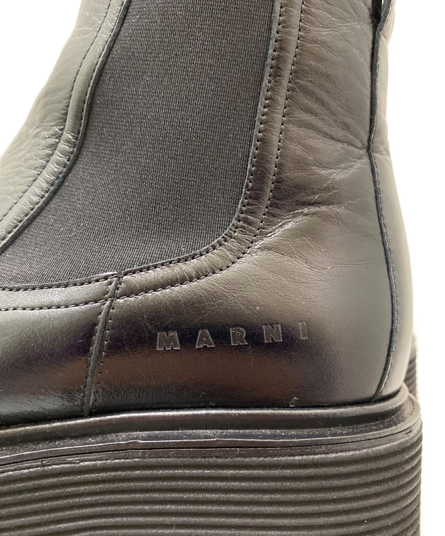 中古・古着通販】MARNI (マルニ) チェルシーブーツ ブラック サイズ:36