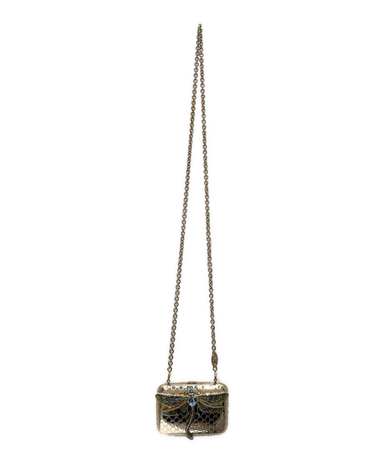【希少】GUCCI グッチ パーティーバッグ　ゴールドチェーン　ミニショルダー 中古・古着通販】GUCCI (グッチ) トンボゴールドチェーンショルダー