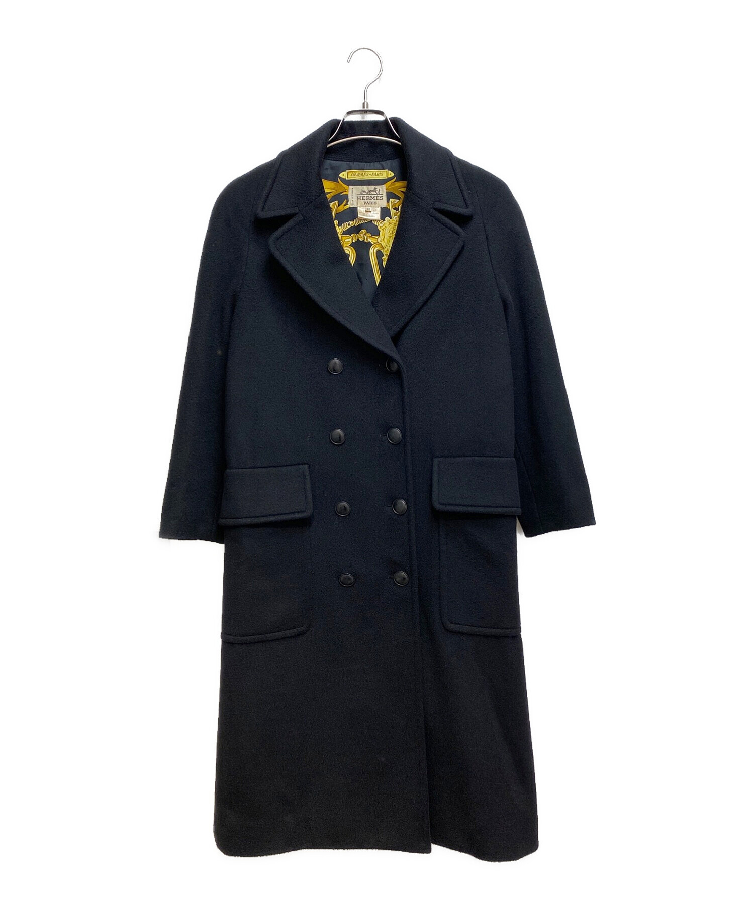 HERMES エルメス カシミヤ ミドル Ｐコート 1990's ヴィンテージ 中古・古着通販】HERMES (エルメス) カシミヤダブルブレストコート