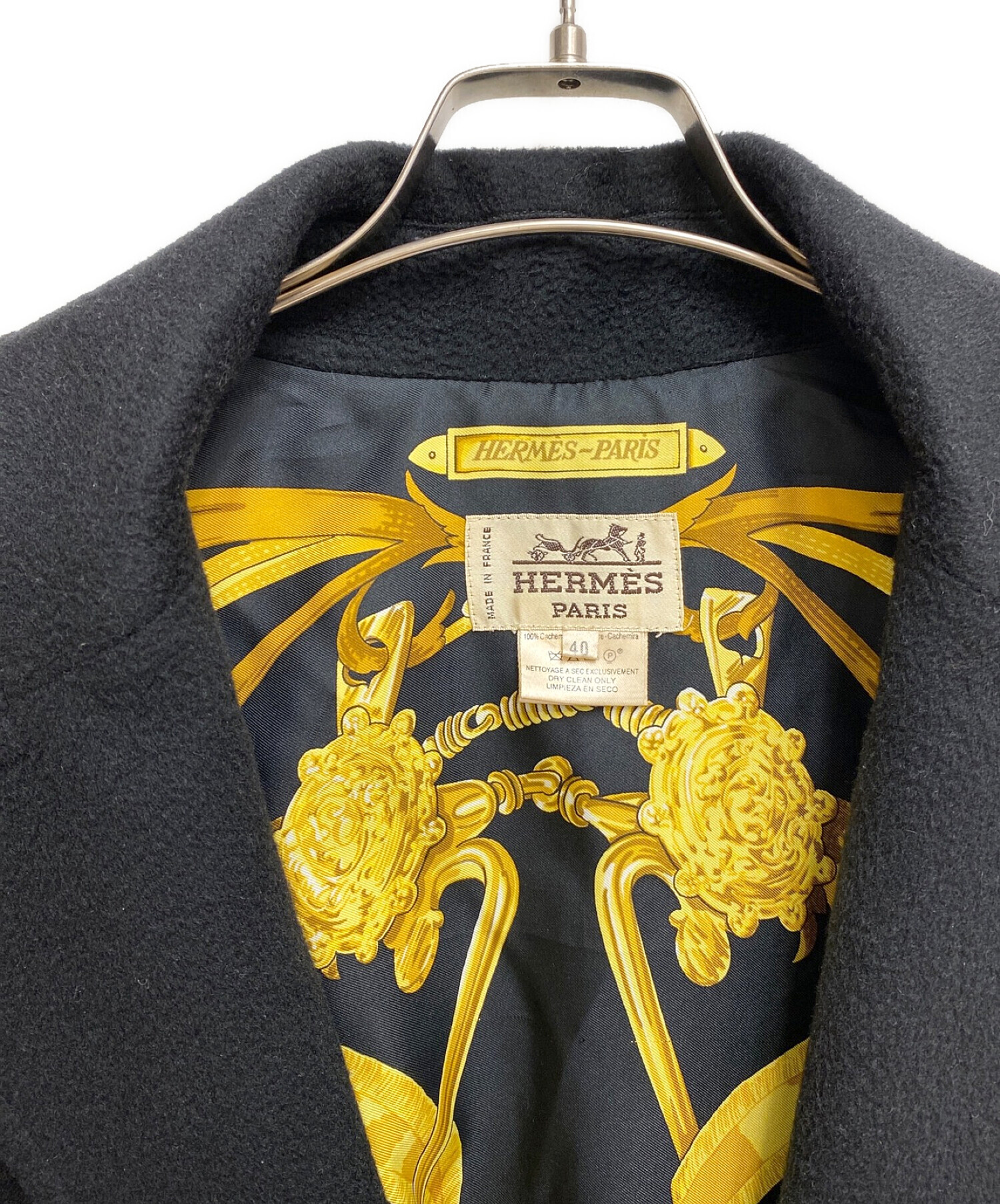 中古・古着通販】HERMES (エルメス) カシミヤダブルブレストコート