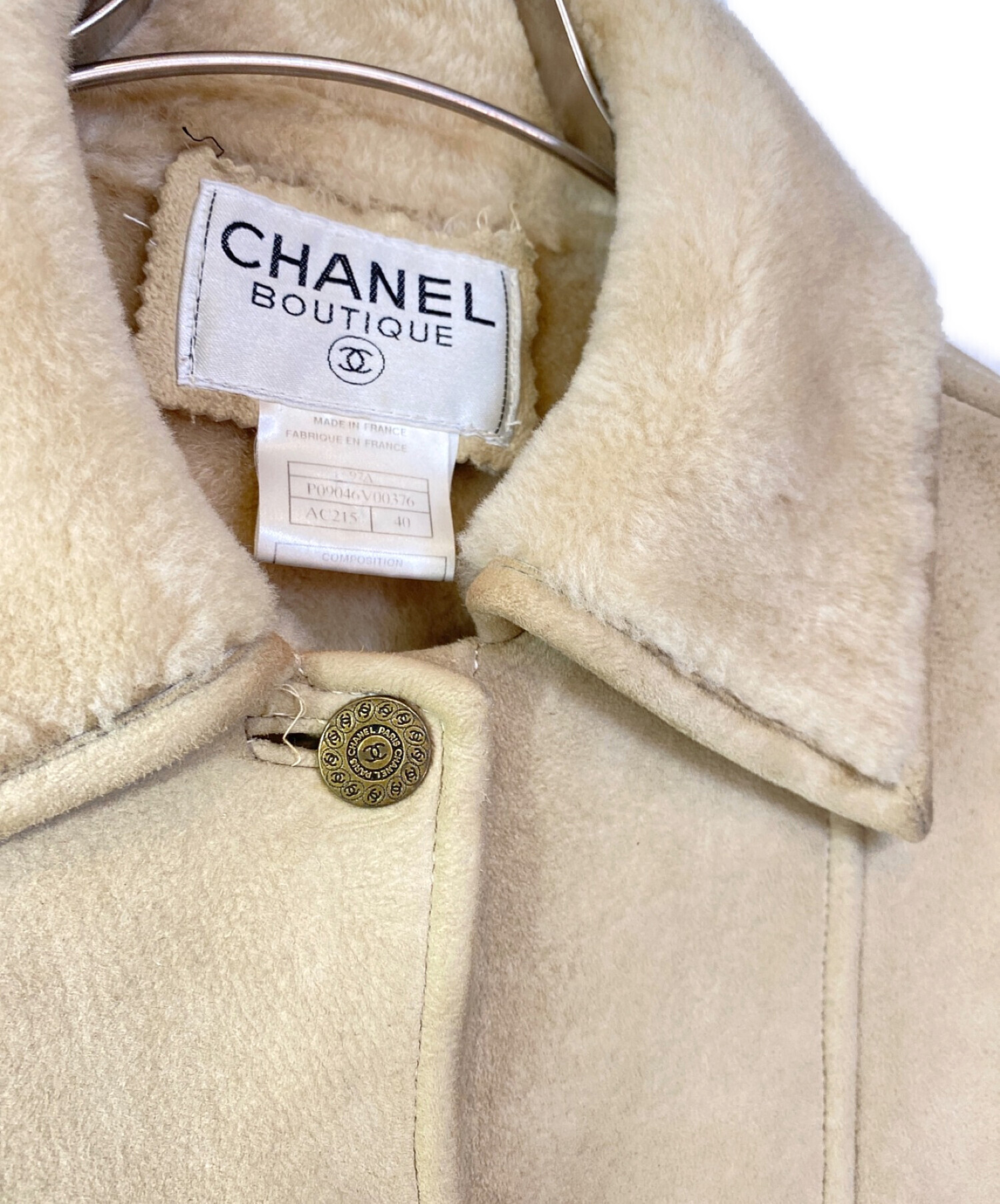 中古・古着通販】CHANEL (シャネル) ムートンコート ベージュ サイズ 