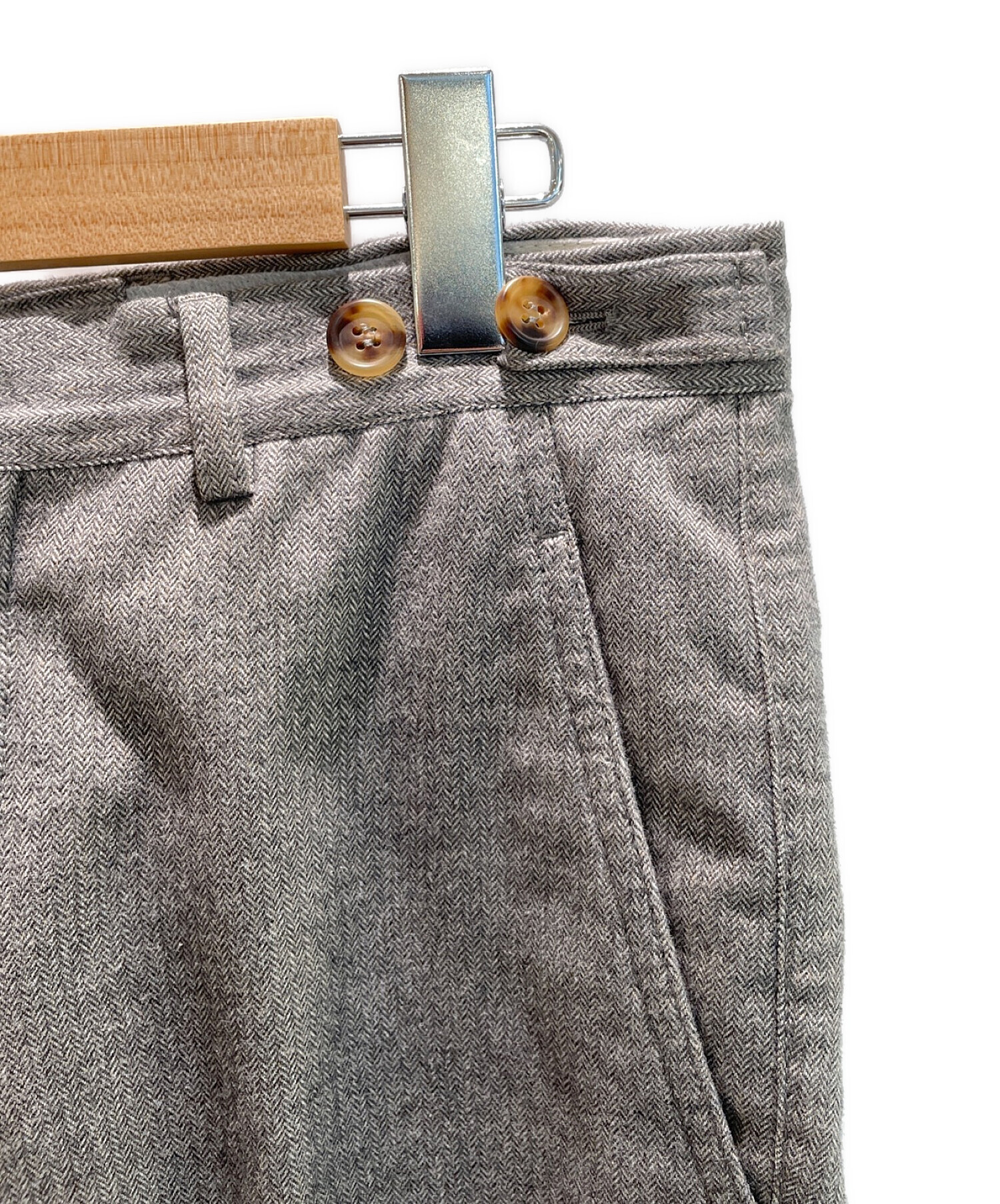 BRUNELLO CUCINELLI　パンツ　スラックス　コットン　46　グレー 中古・古着通販】BRUNELLO CUCINELLI (ブルネロクチネリ) スラックス