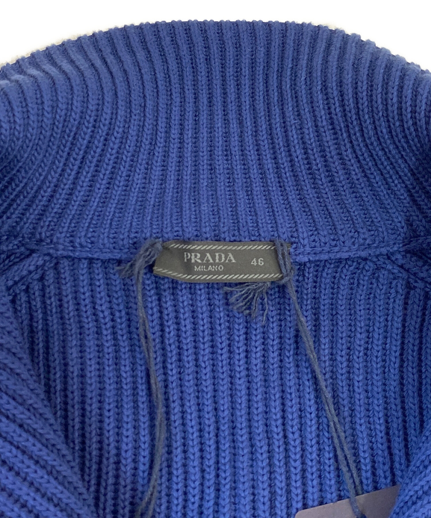 中古・古着通販】PRADA (プラダ) ドライバーズニット ブルー サイズ:46