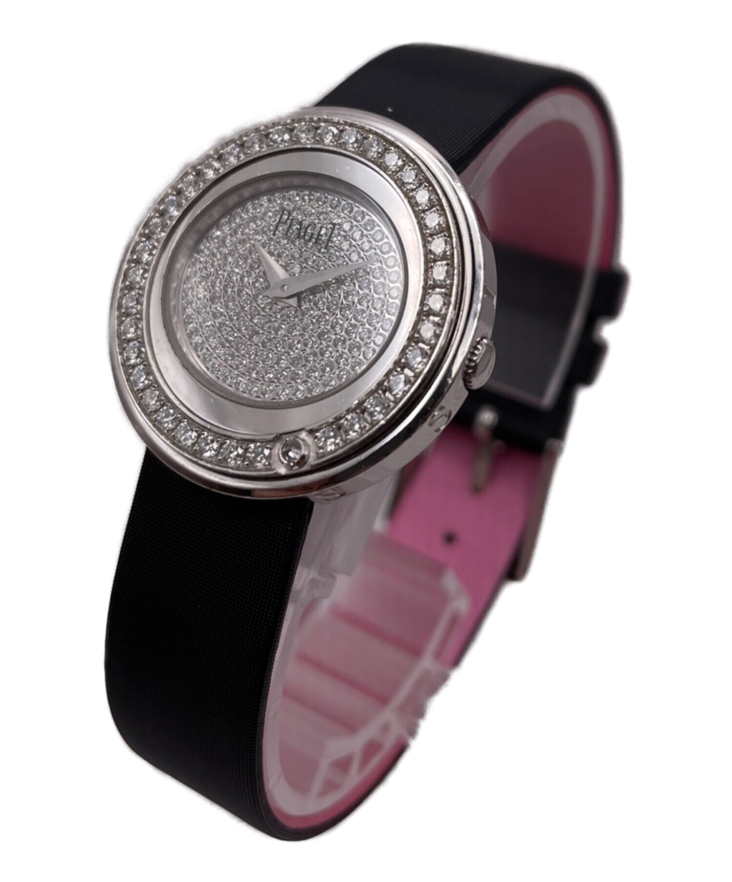 Piaget ポセション　ピンクレザー 腕時計 中古・古着通販】PIAGET (ピアジェ) ポセション ダイヤモンド ベゼル