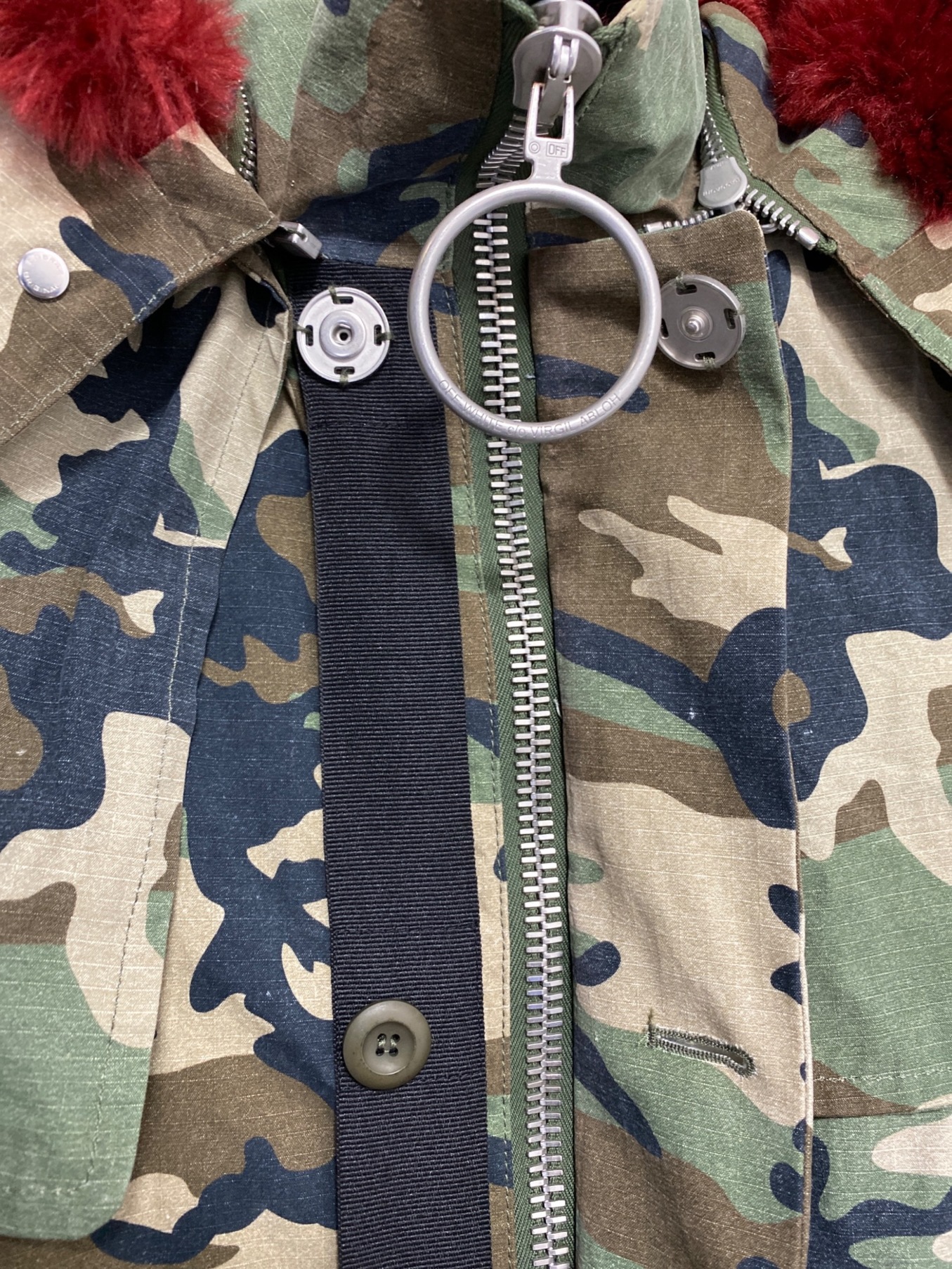 Off-White off white モッズコート　ミリタリーコート OFF-WHITE™ コート＆ブルゾン | モッズコート ミリタリーグリーン