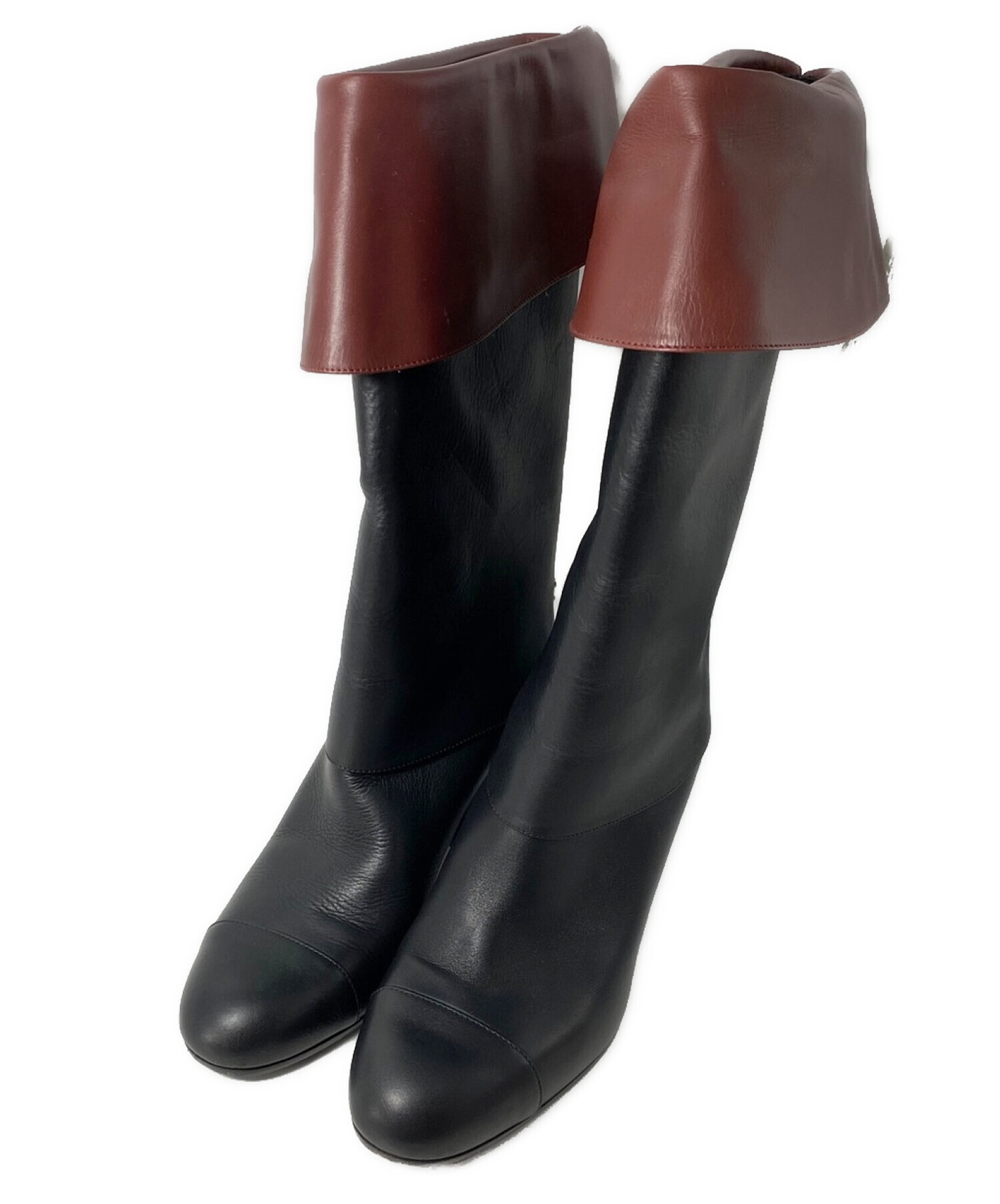 中古・古着通販】CHANEL (シャネル) ココマークレザーロングブーツ