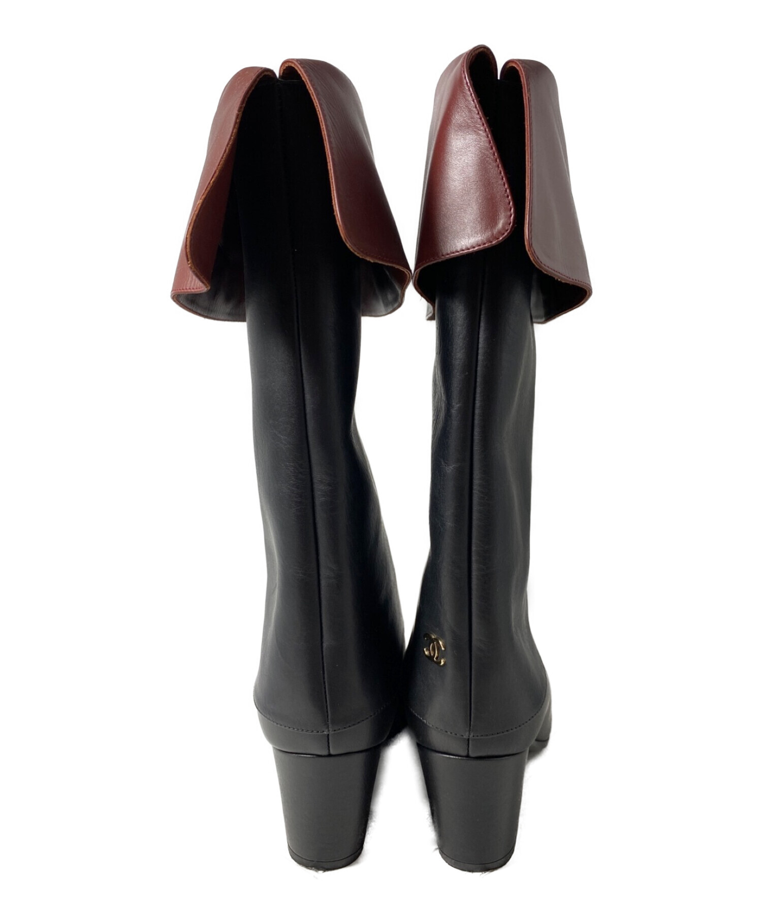 中古・古着通販】CHANEL (シャネル) ココマークレザーロングブーツ