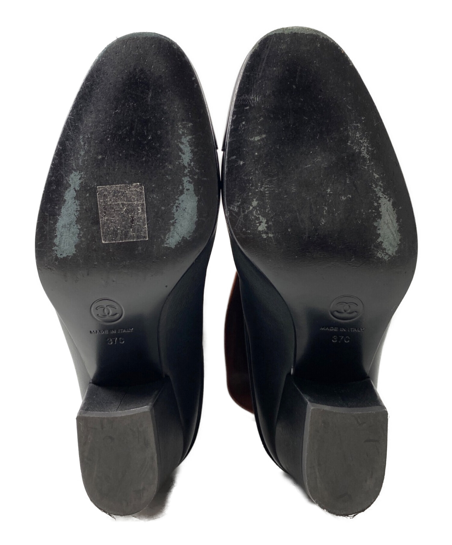 中古・古着通販】CHANEL (シャネル) ココマークレザーロングブーツ
