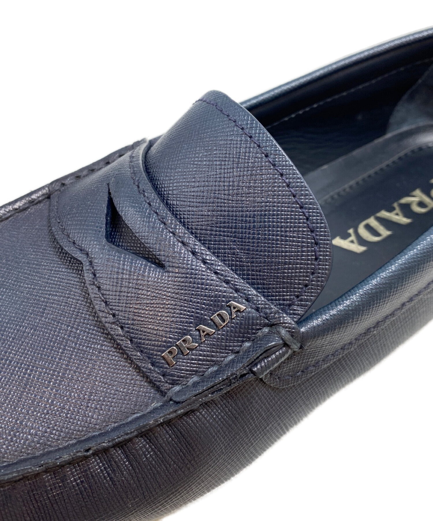 プラダ ネイビー ドレスシューズ 6 1/2 【公式通販】