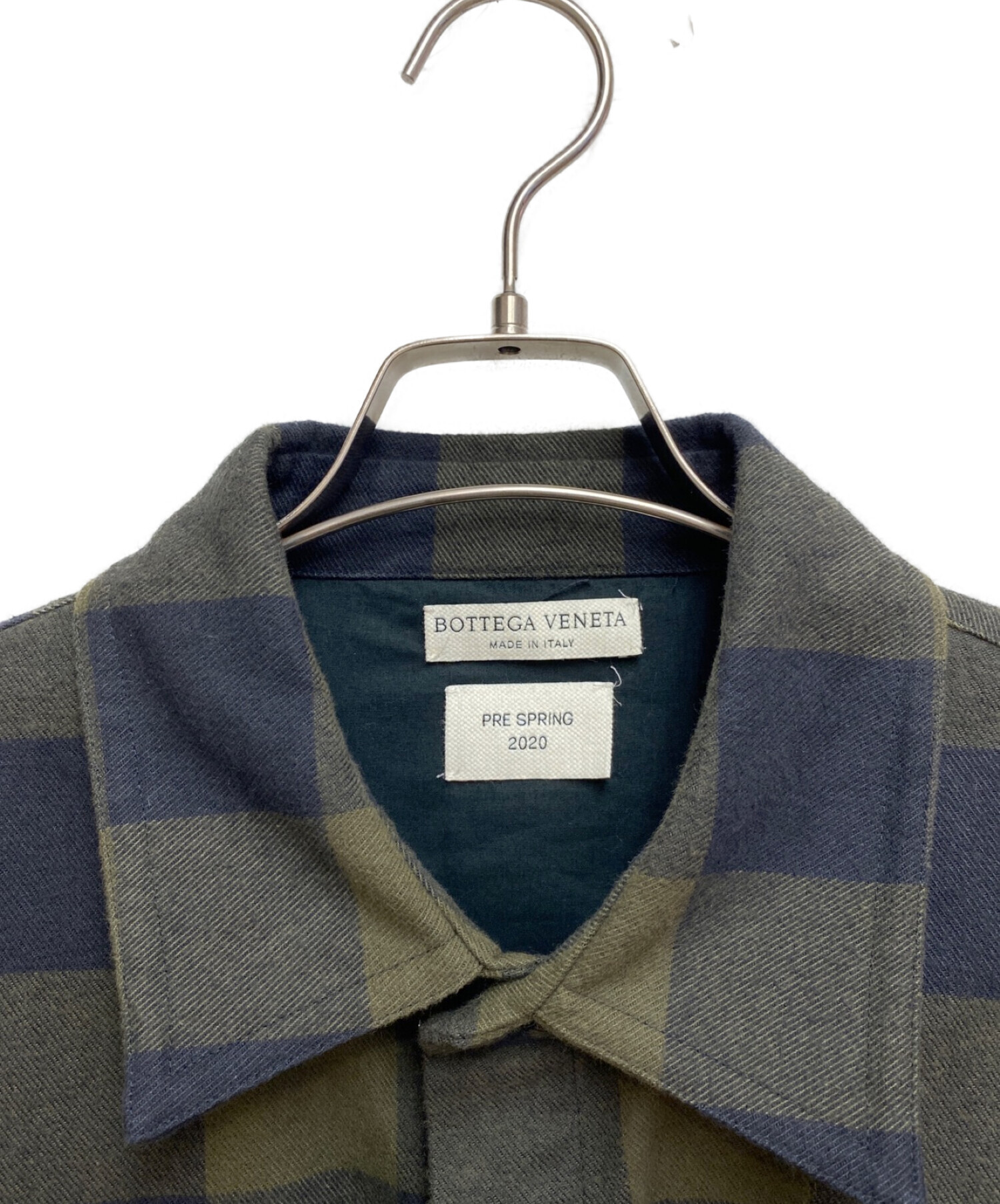 BOTTEGA VENETA ブラック　ブロックチェック　薄手　シャツ BOTTEGA VENETA ブラック ブロックチェック 薄手 シャツ