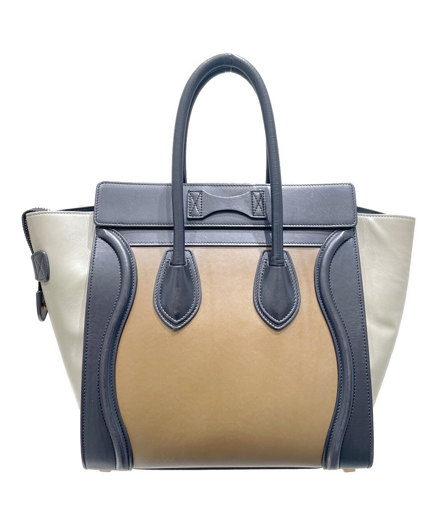 中古・古着通販】CELINE (セリーヌ) ラゲージマイクロ ブラック×カーキ 
