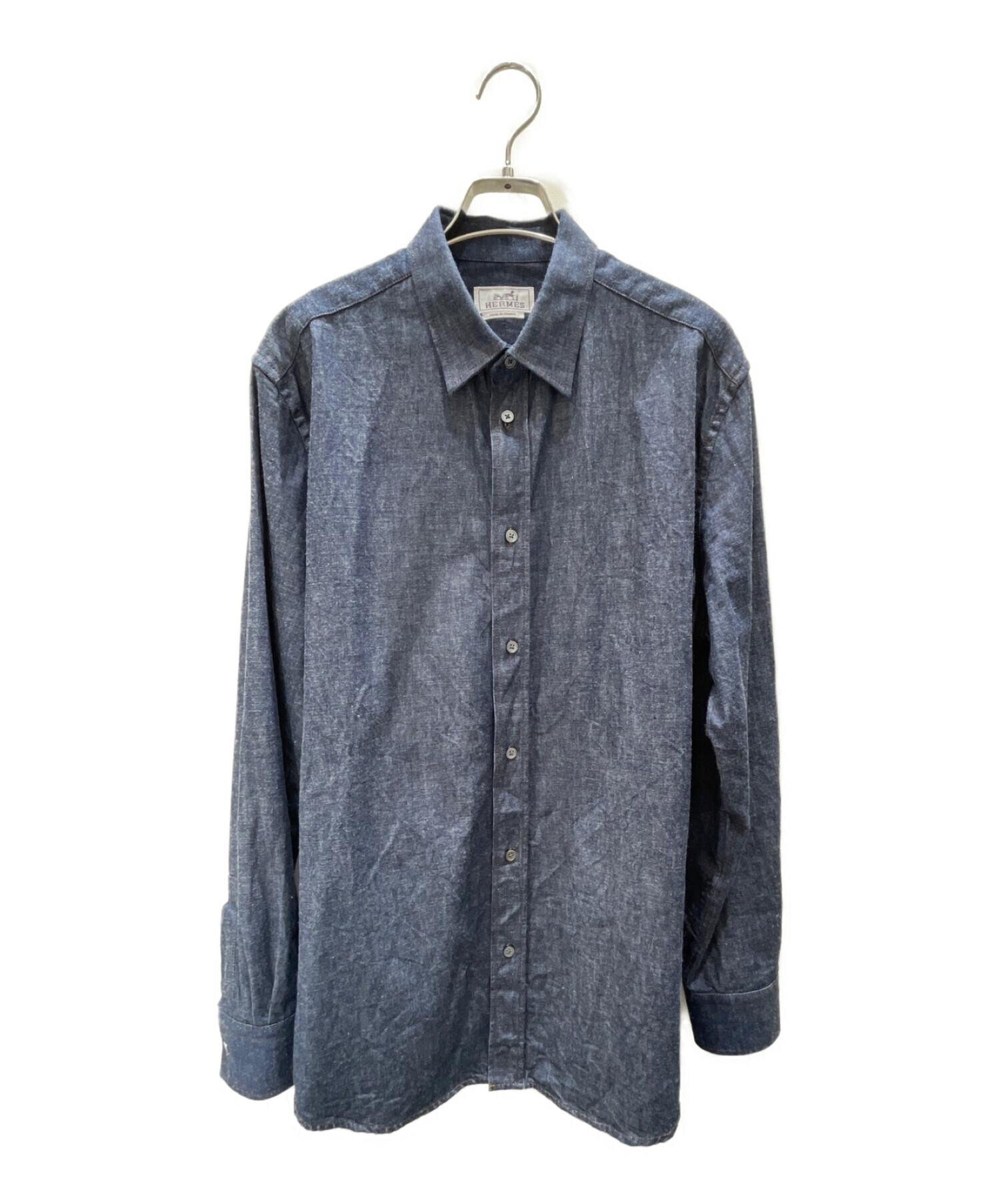 エルメス　デニムシャツ　デニム　シャツ 中古・古着通販】HERMES (エルメス) デニムシャツ インディゴ サイズ