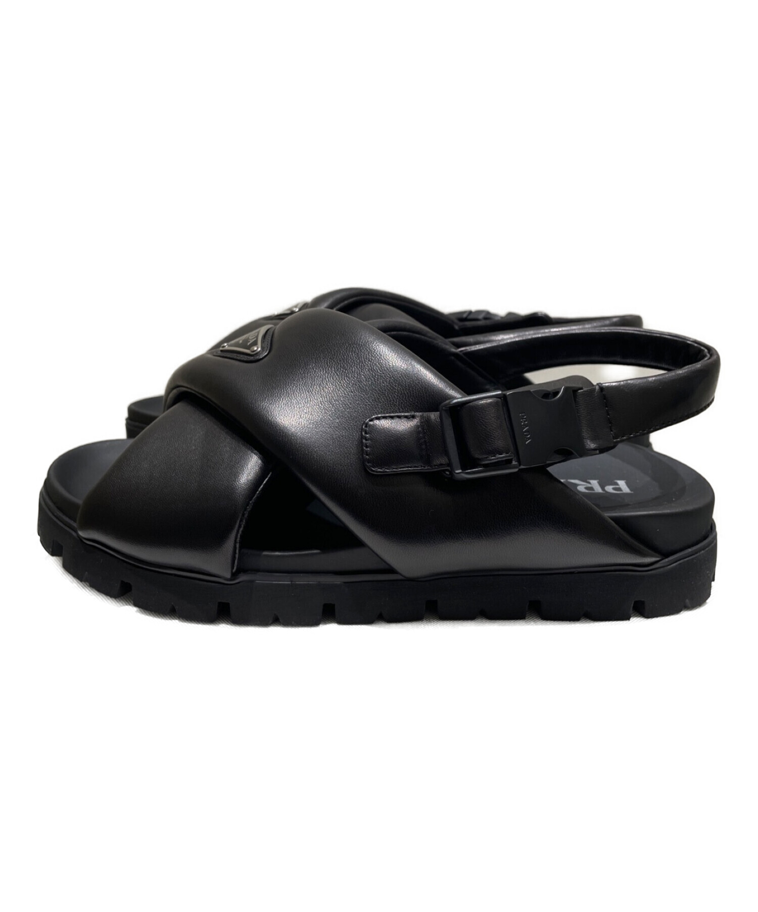 中古・古着通販】PRADA (プラダ) パデッドナッパレザー クリスクロス