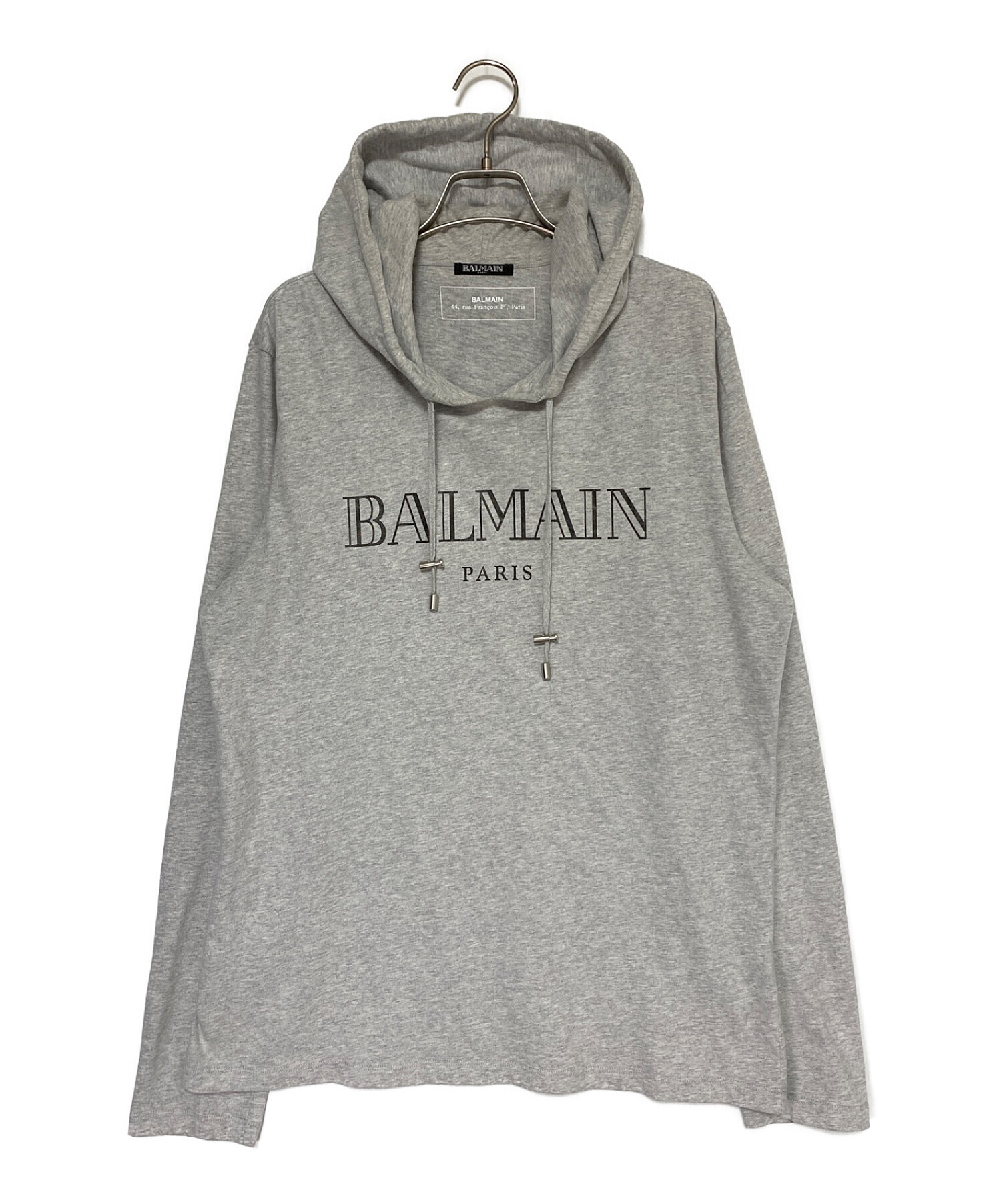 中古・古着通販】BALMAIN (バルマン) パーカー グレー サイズ:XL 