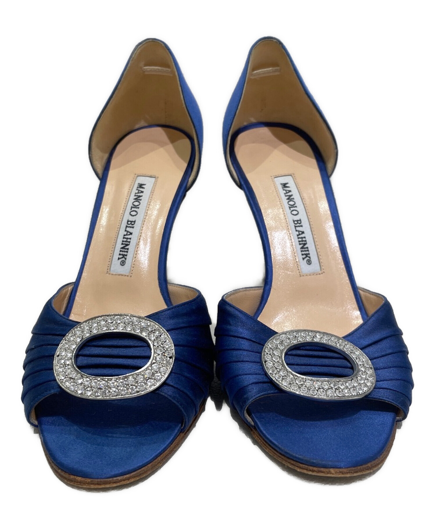 MANOLO BLAHNIK マノロブラニク 37 サテン 中古・古着通販】Manolo 