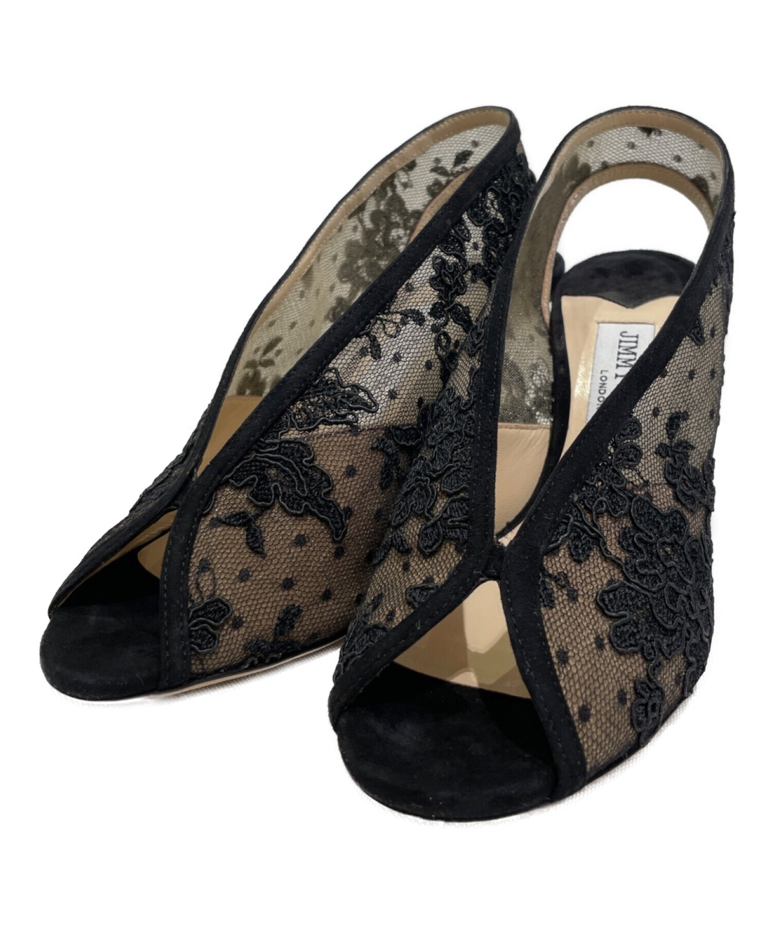 中古・古着通販】JIMMY CHOO (ジミーチュウ) レースオープントゥ 中古・古着通販】JIMMY CHOO (ジミーチュウ) レースオープントゥ