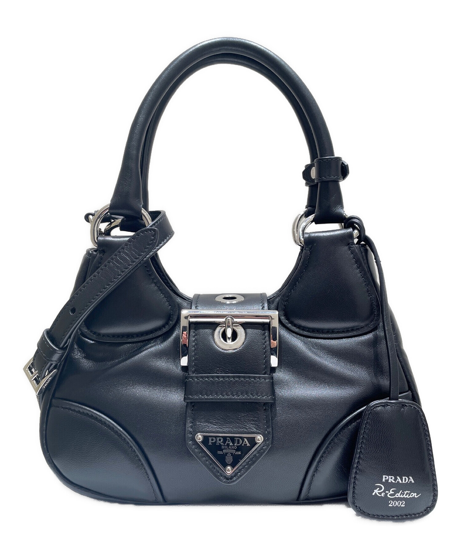 中古・古着通販】PRADA (プラダ) ムーン Re-Nylon xレザー バッグ