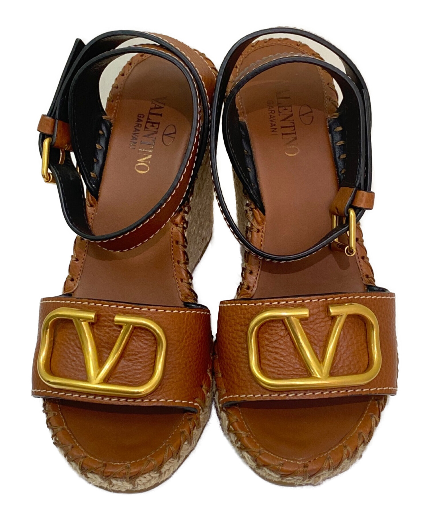 中古・古着通販】VALENTINO (ヴァレンティノ) ウェッジソールサンダル 