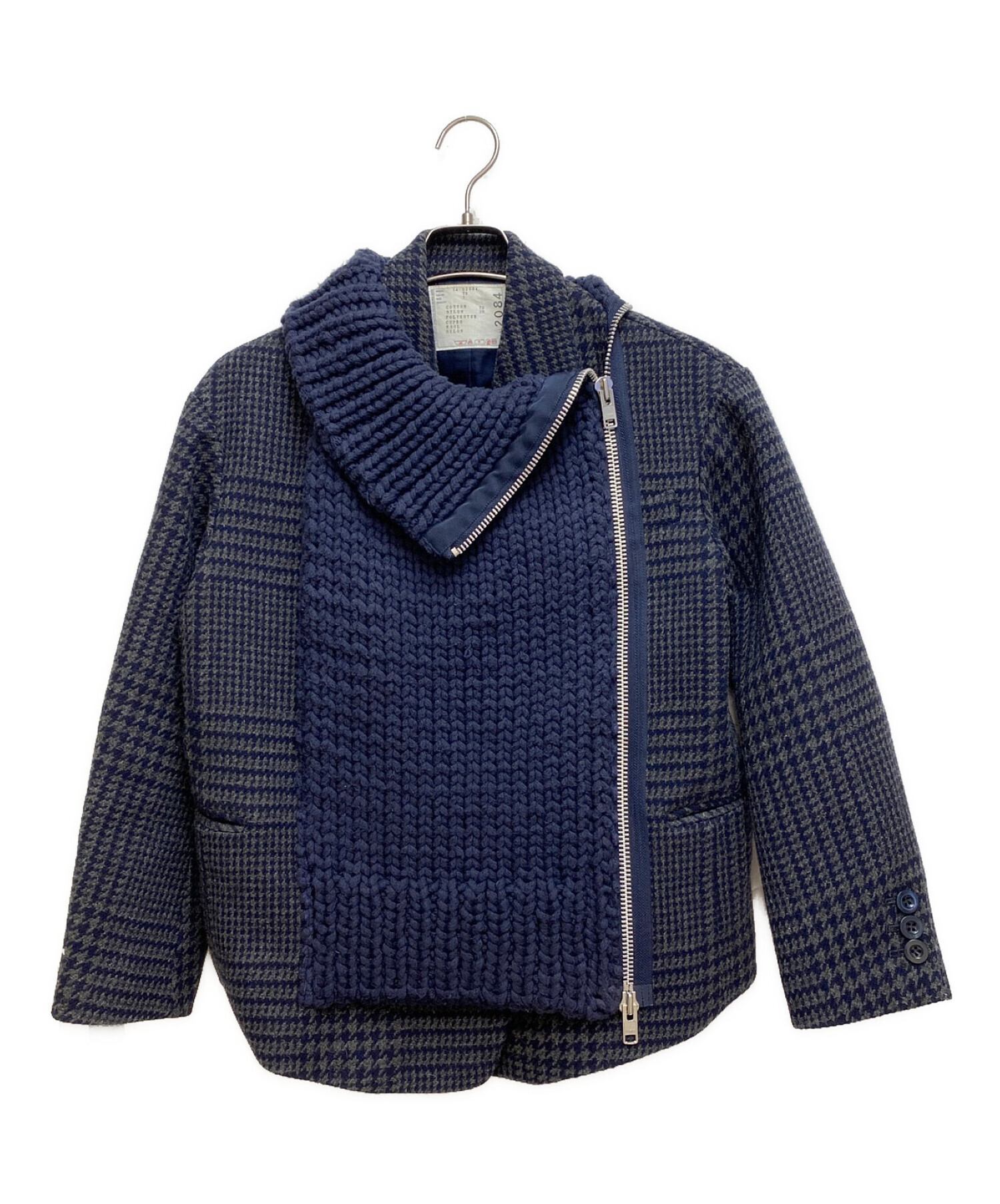 中古・古着通販】sacai (サカイ) ウールメルトンドッキングジャケット 