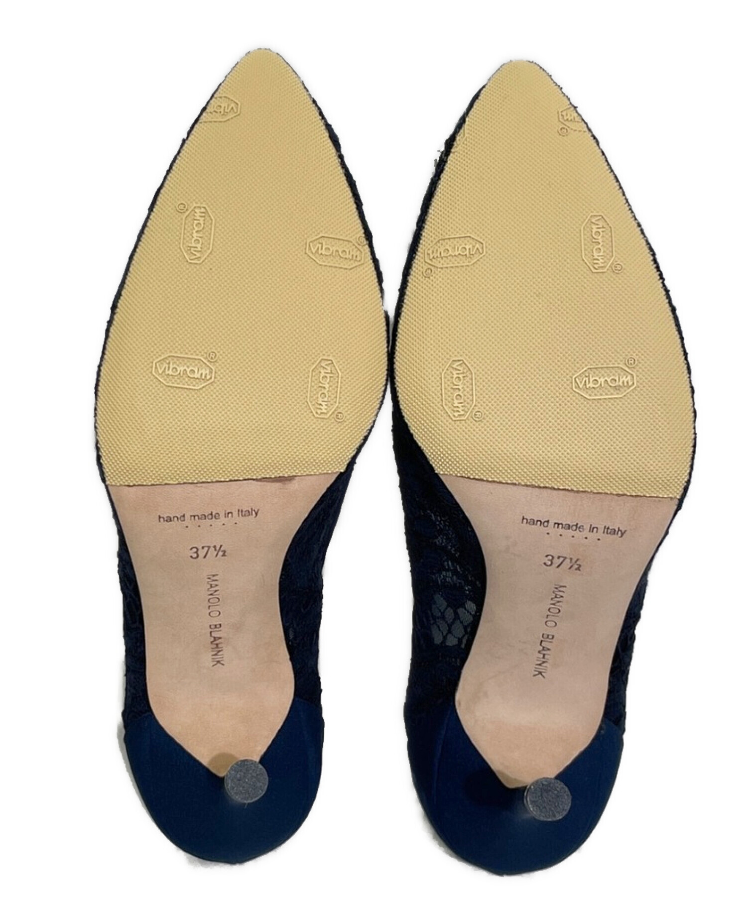 MANOLO BLAHNIK/マノロブラニク/レース/ネイビー/37 ハンギシ MANOLO BLAHNIK/マノロブラニク/レース/ネイビー/37 ハンギシ