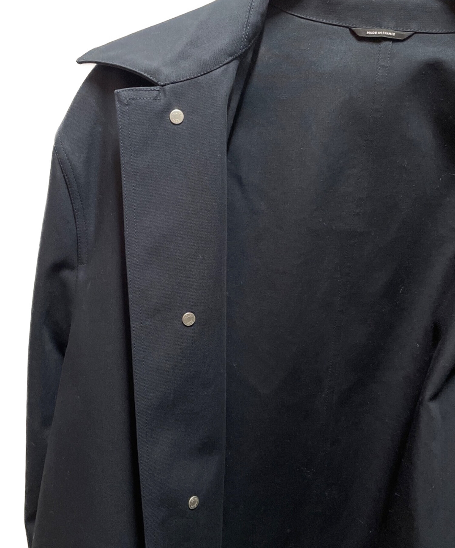 中古・古着通販】HERMES (エルメス) レザー パイピング レイン コート