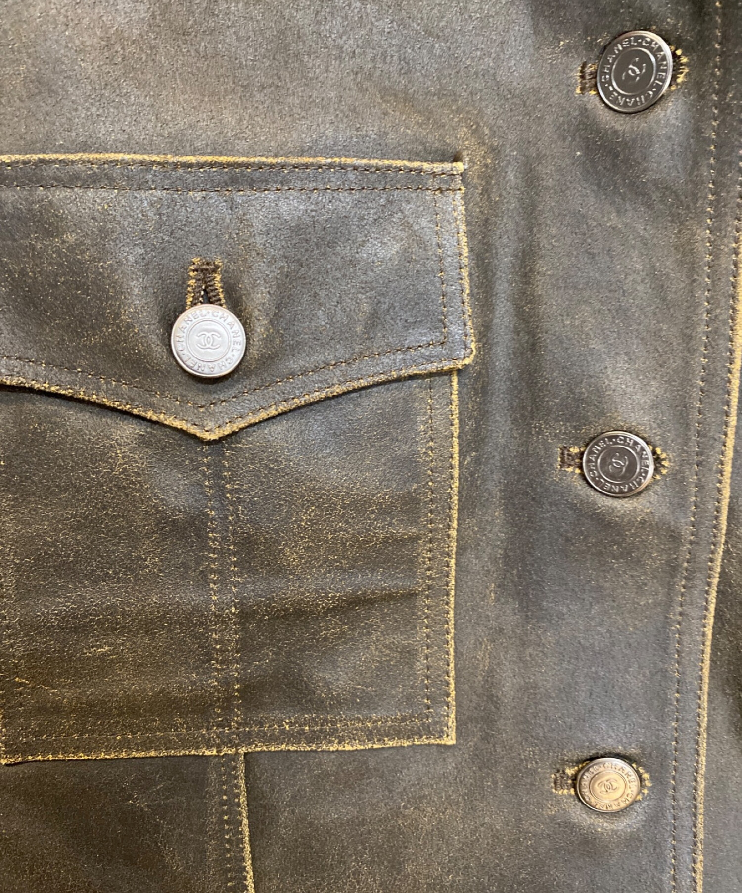 中古・古着通販】CHANEL (シャネル) レザーヴィンテージベスト