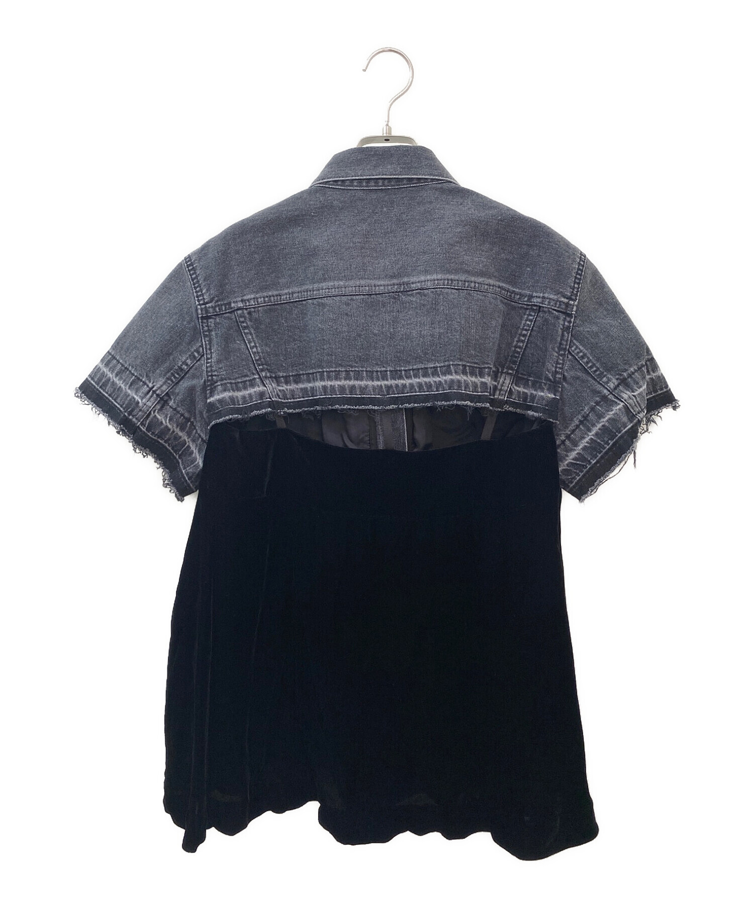 中古・古着通販】sacai (サカイ) ベロア切替バックオープンデニム