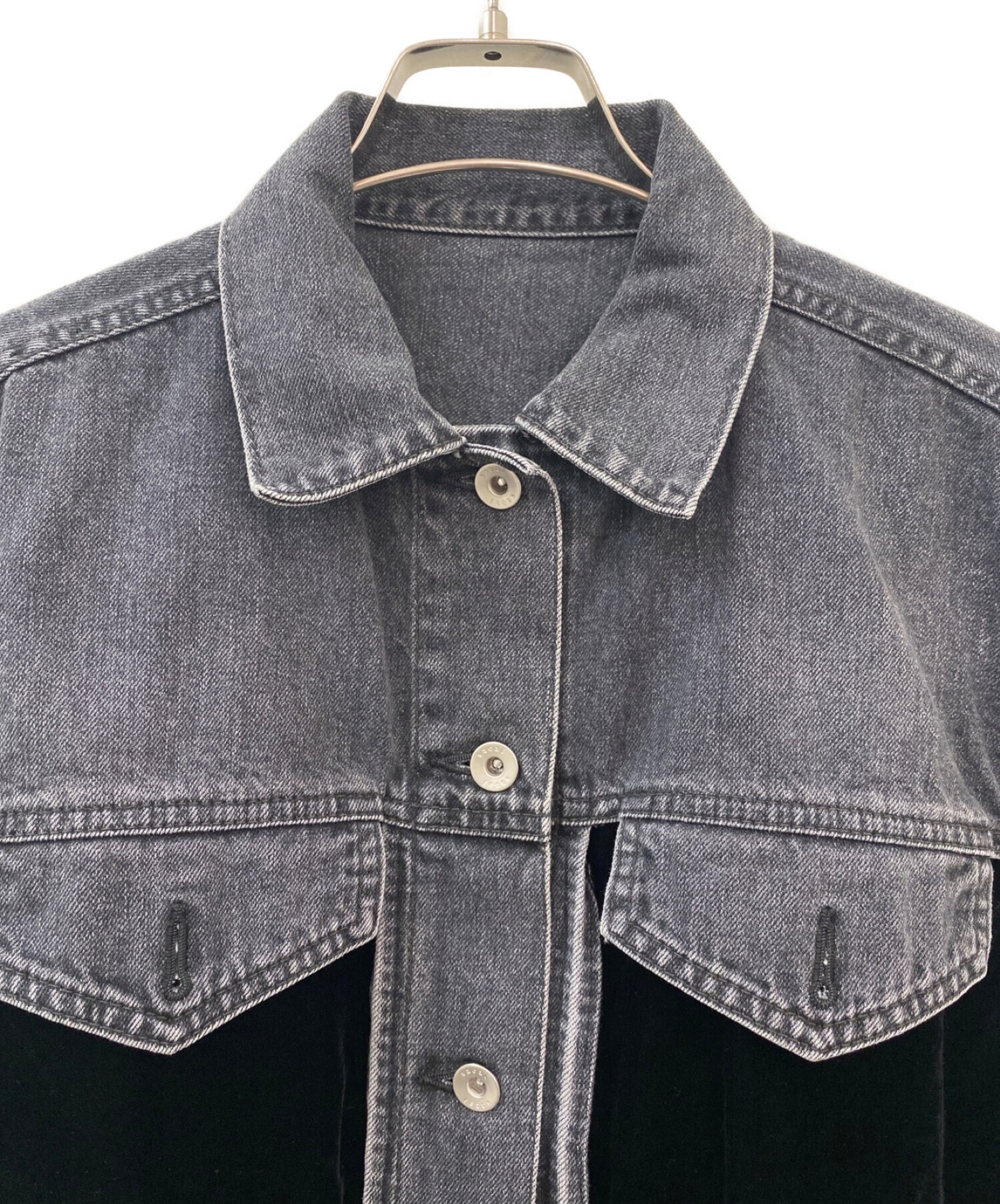 中古・古着通販】sacai (サカイ) ベロア切替バックオープンデニム