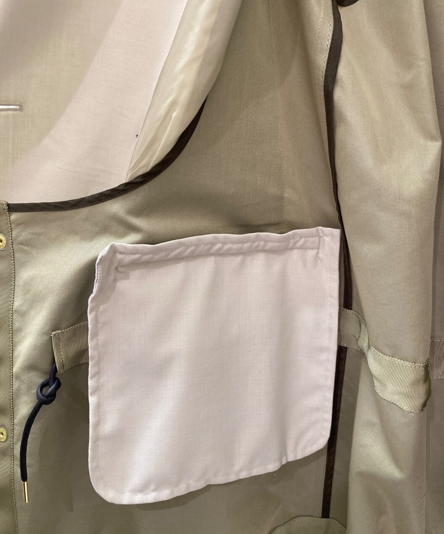 中古・古着通販】sacai (サカイ) Suiting Mix Vest アイボリー サイズ 