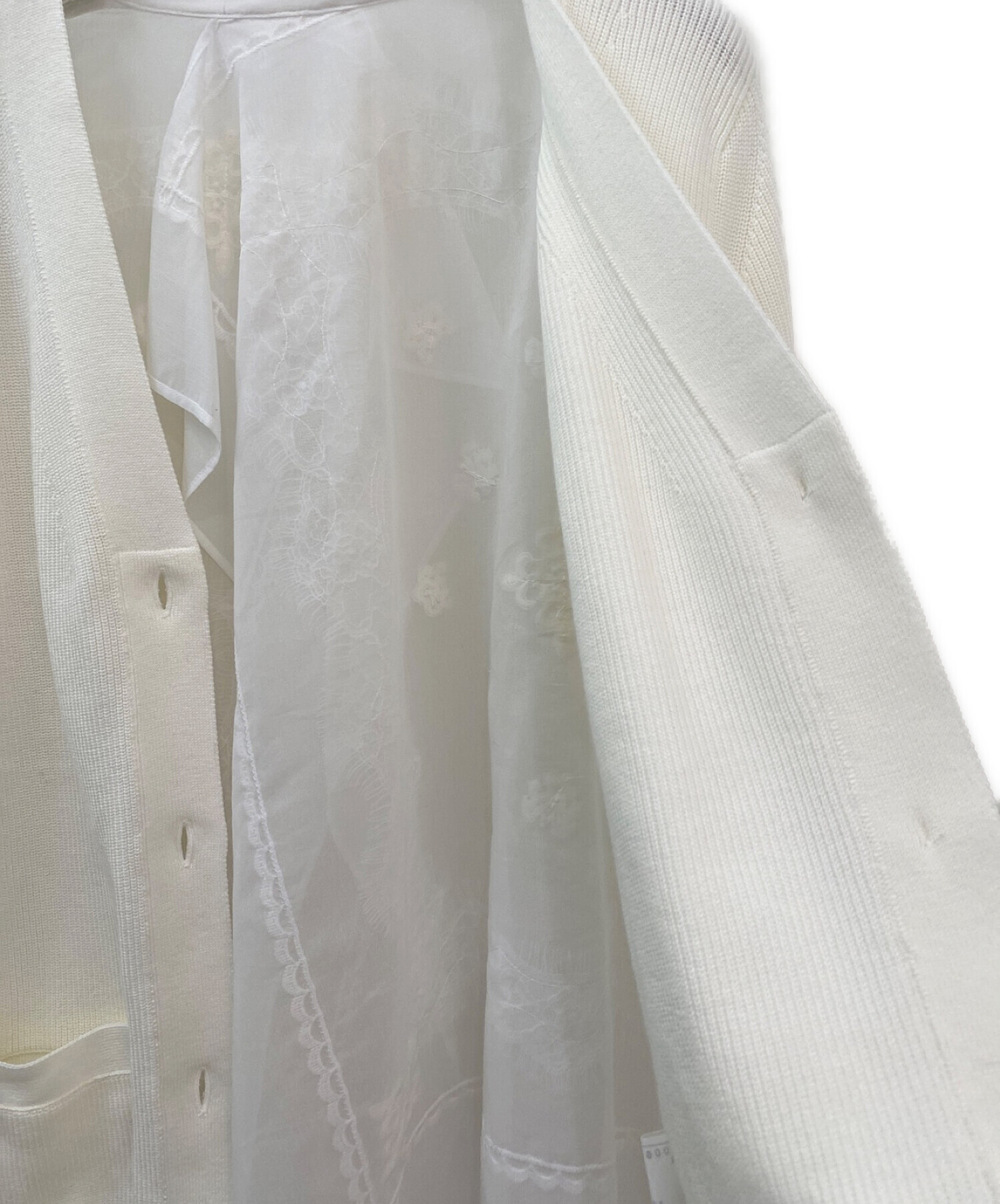 中古・古着通販】sacai (サカイ) レースドッキングカーディガン