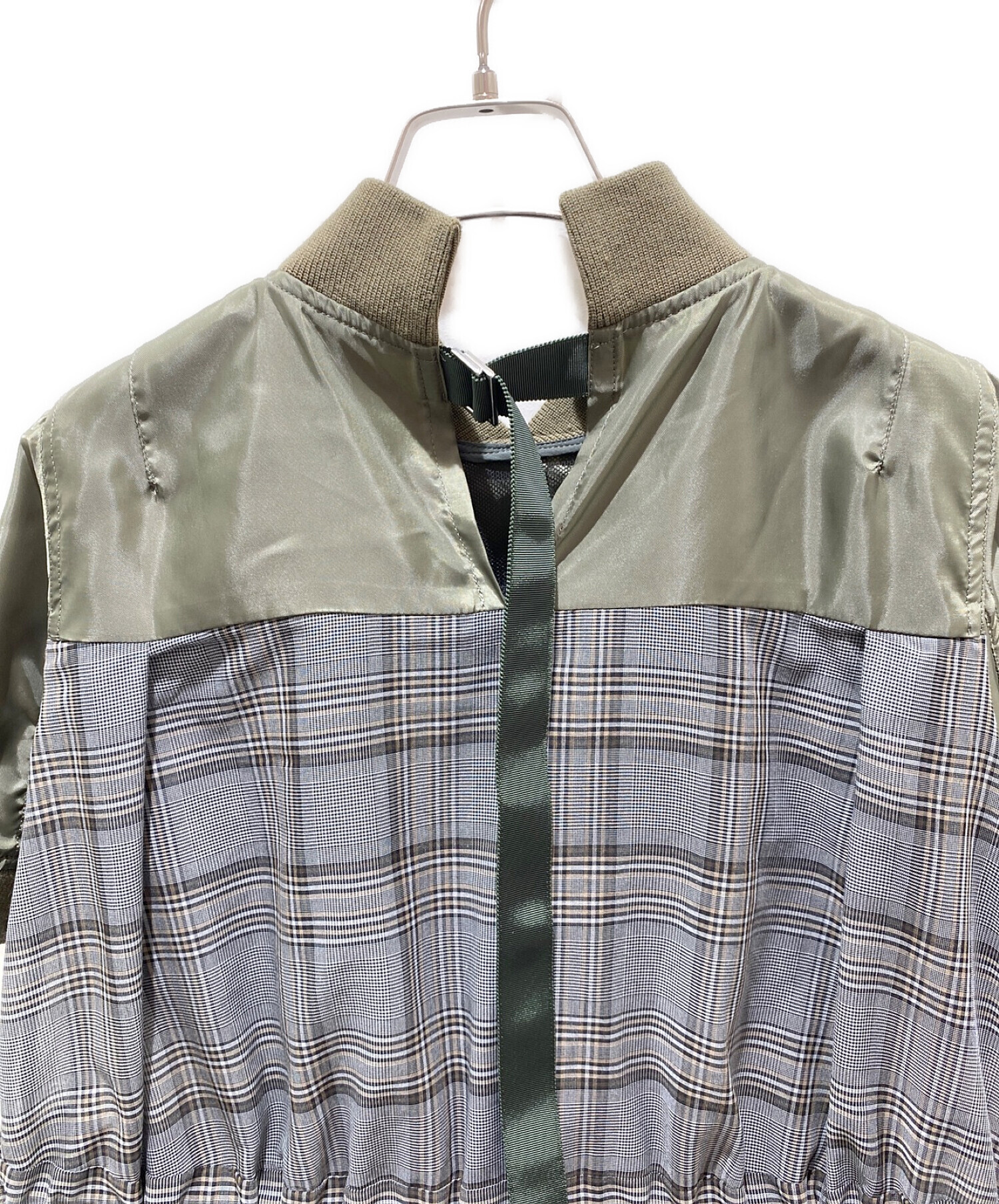 中古・古着通販】sacai (サカイ) グレンチェックドッキングワンピース