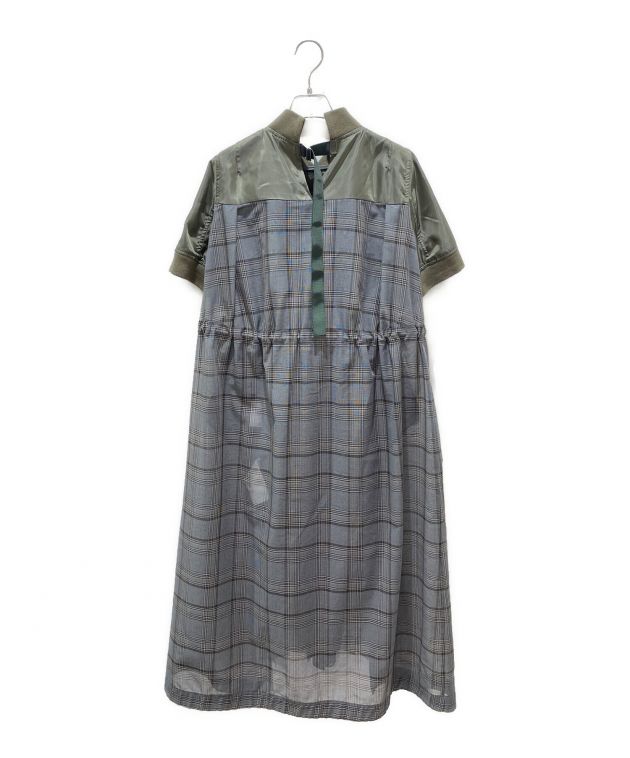 中古・古着通販】sacai (サカイ) グレンチェックドッキングワンピース